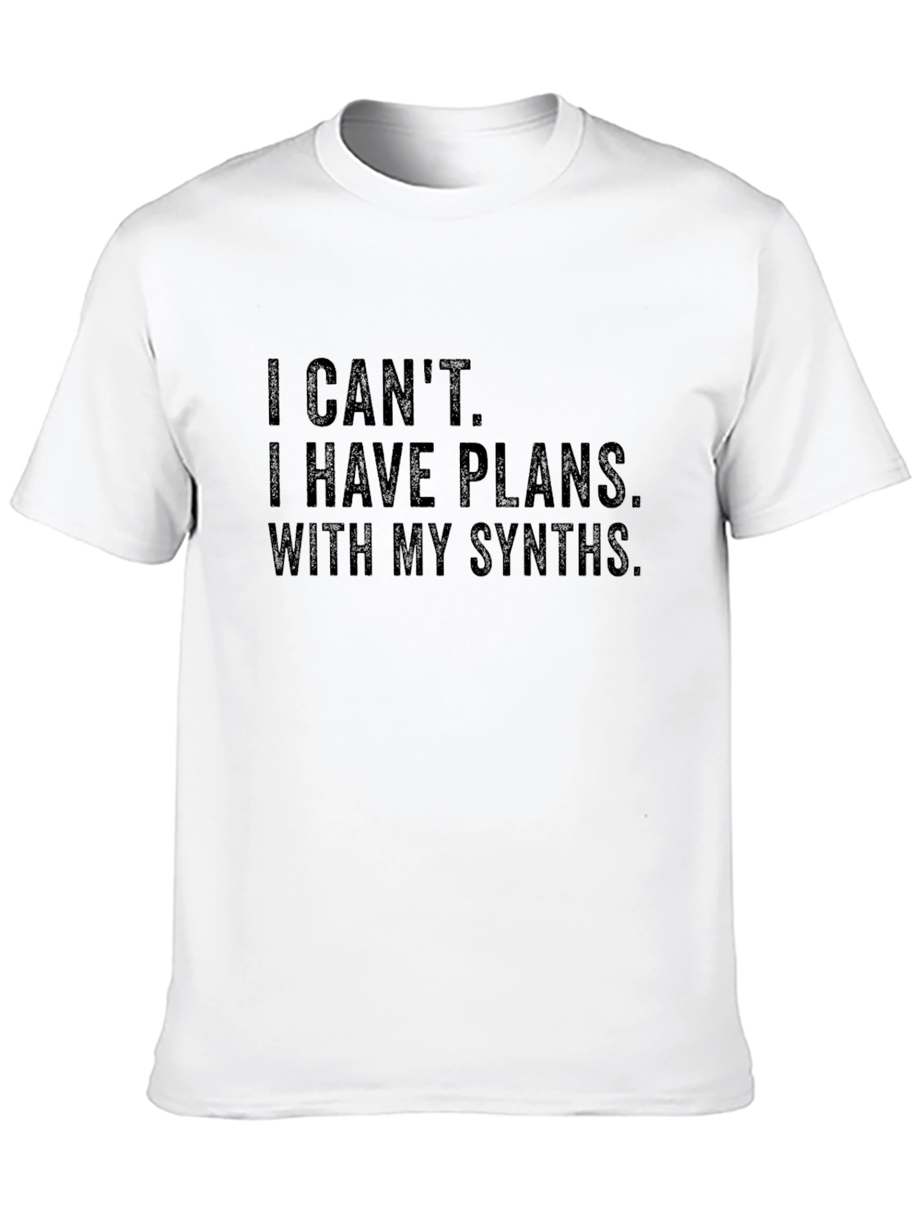 Black Synth Plans T-Shirt - Musician's Apparel view 10