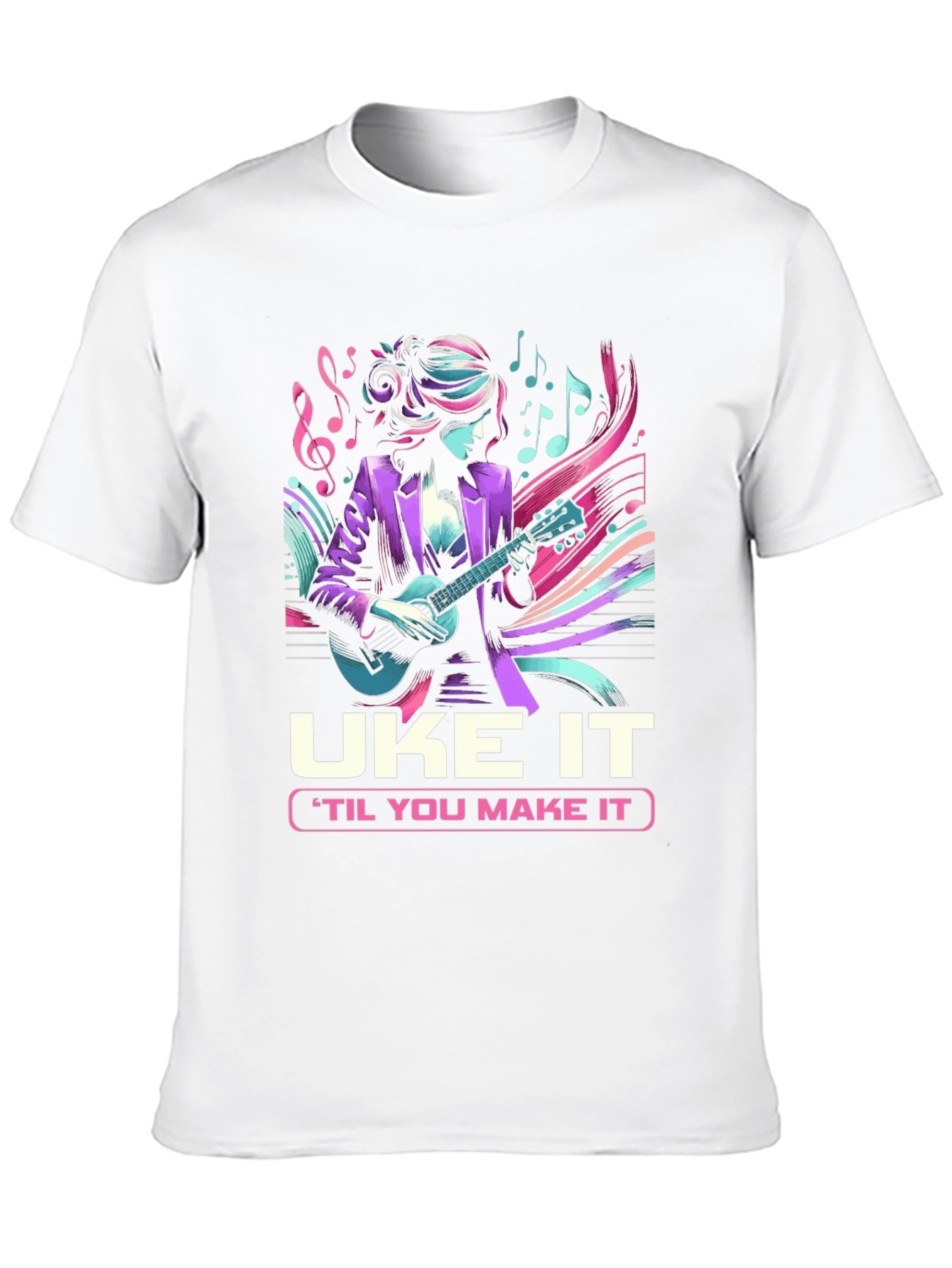 Black Uke It 'Til You Make It Graphic Tee view 10