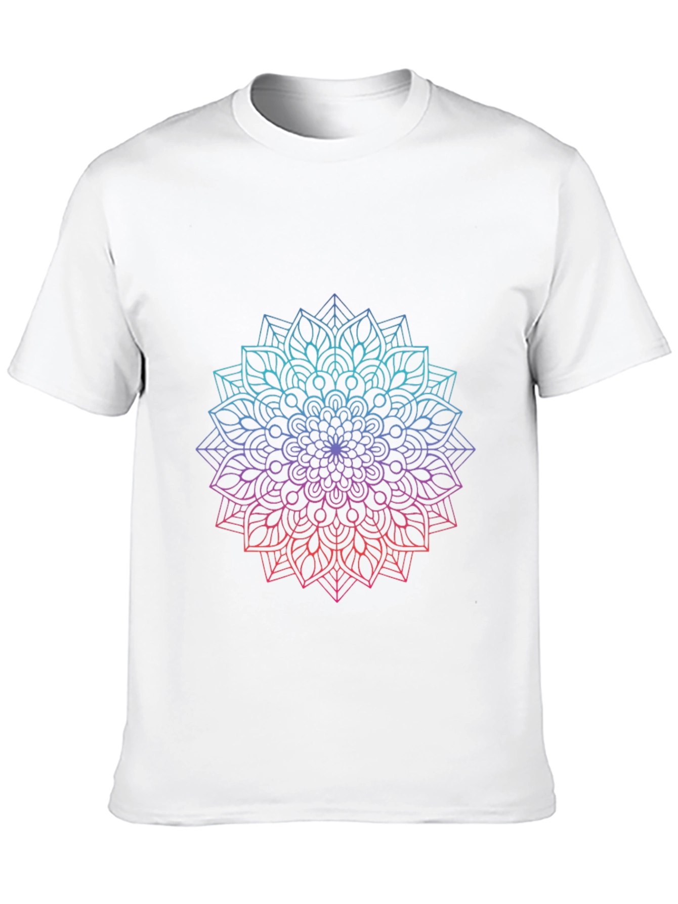 Black Mandala Gradient T-Shirt - Relaxed Fit view 10