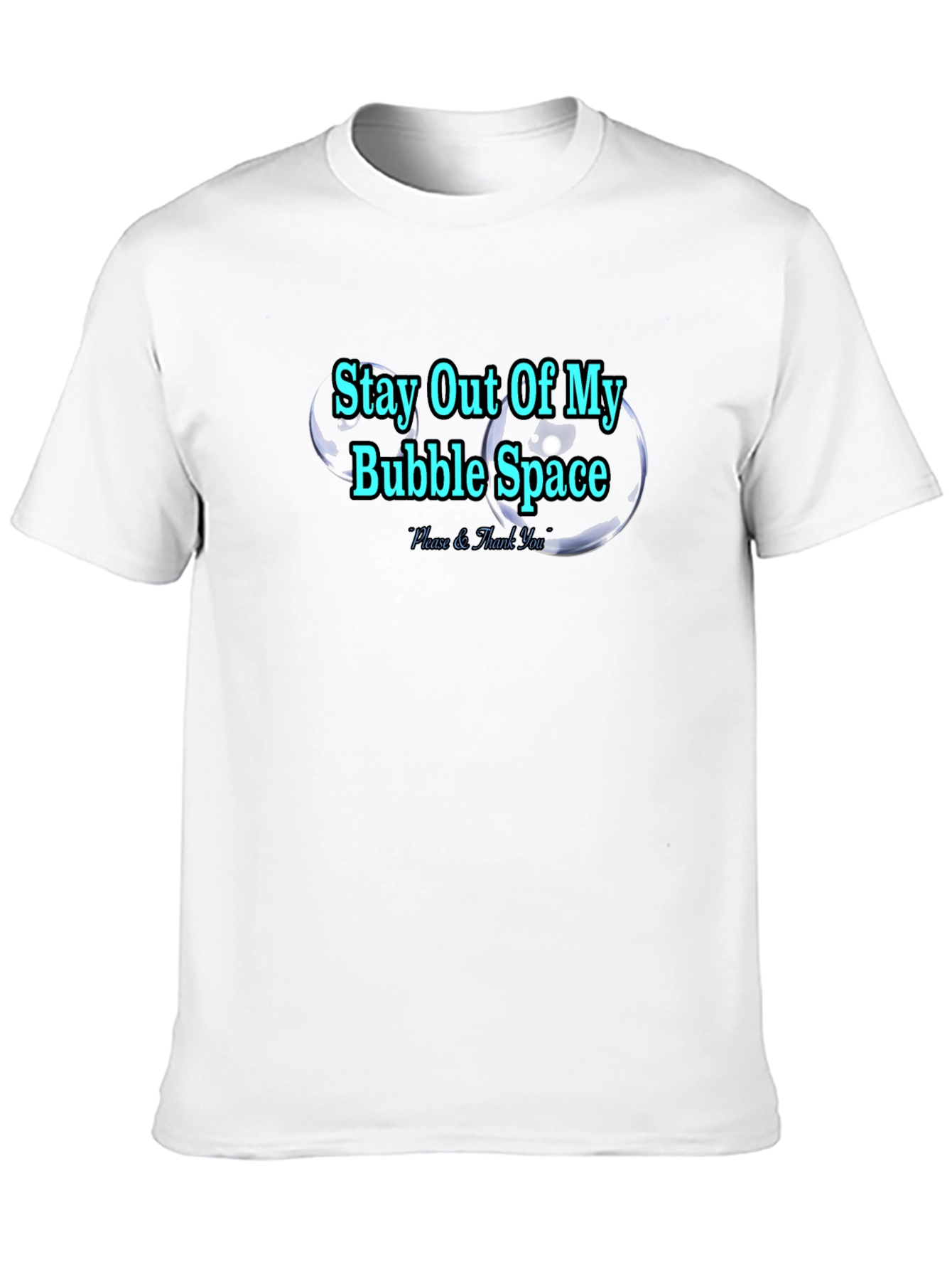 Black Stay Out of My Bubble Space Graphic Tee view 10