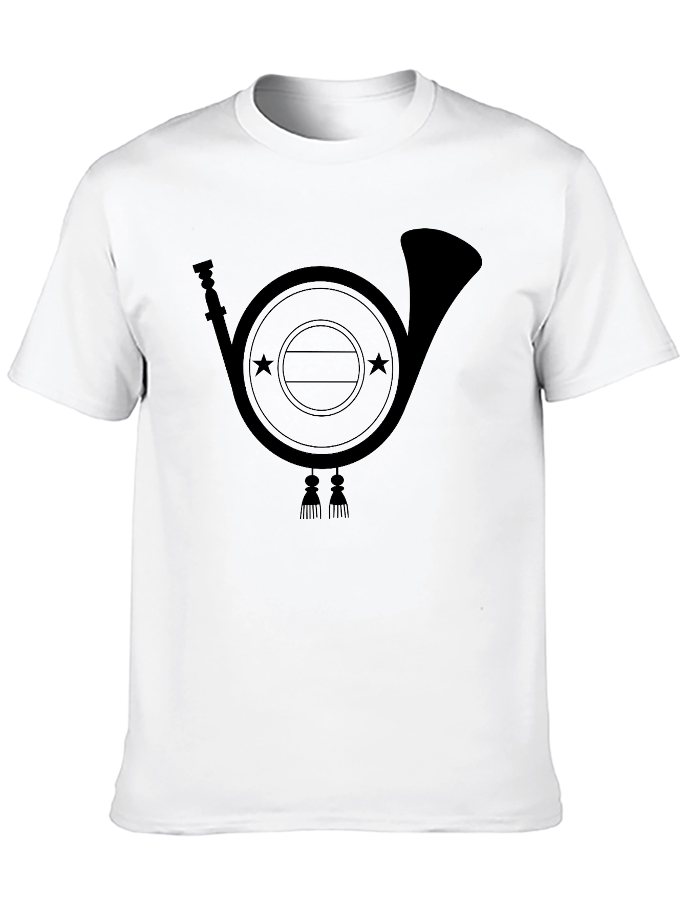 Black Hunting Horn Graphic T-Shirt - Black view 10