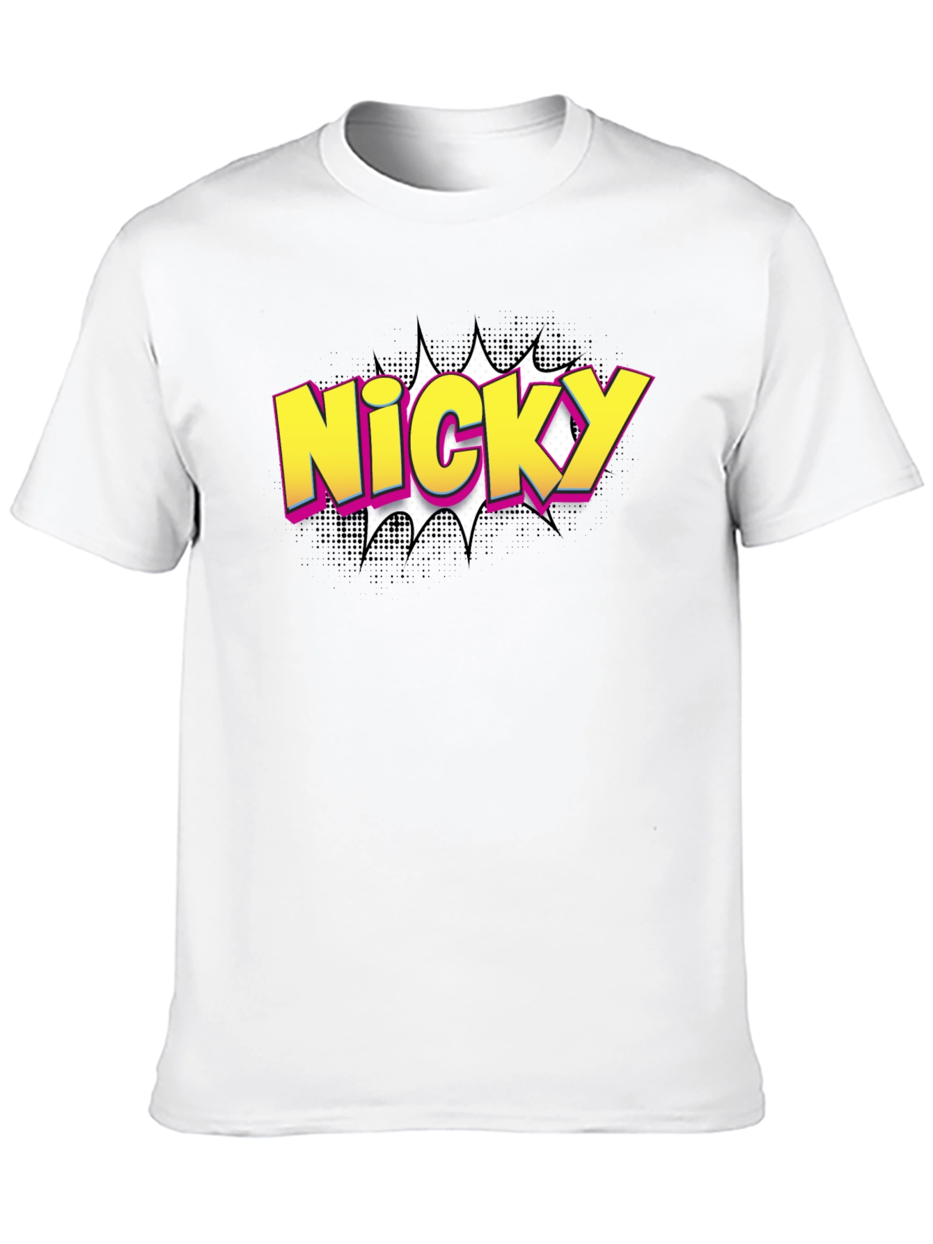 Black Nicky Comic Style Graphic Tee - Black view 10