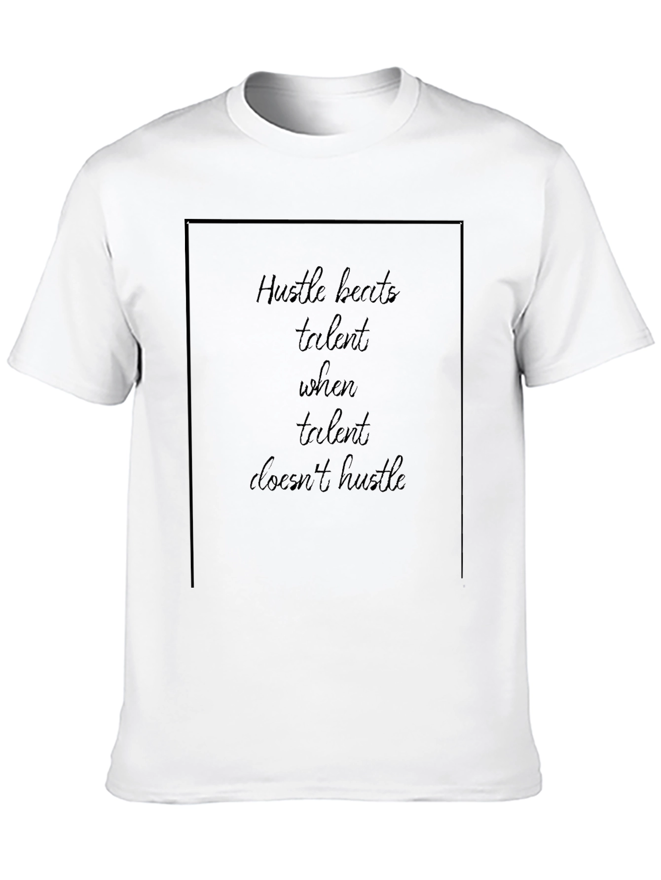 Black Hustle Beats Talent T-Shirt - Black view 10