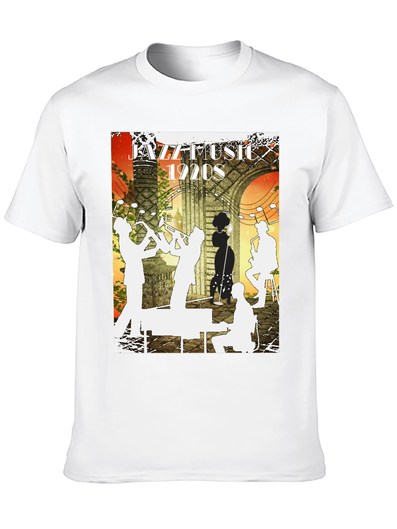 Black Jazz Music 1920s Graphic Tee view 10