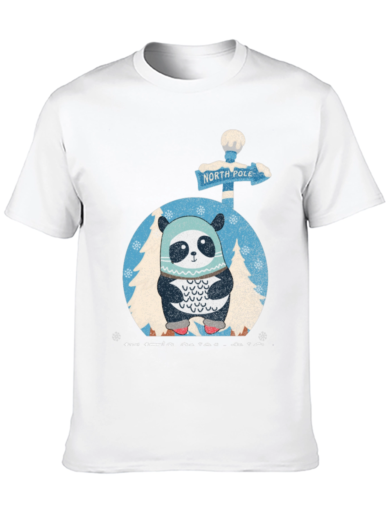 Black Winter Panda Graphic Tee view 10
