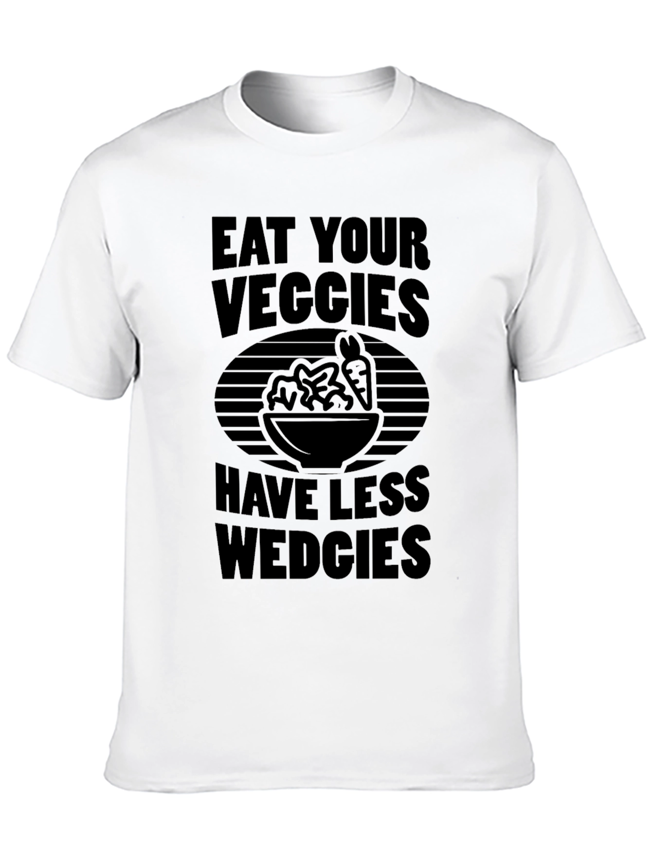Black Eat Your Veggies Graphic Tee - Soft Cotton Blend view 10