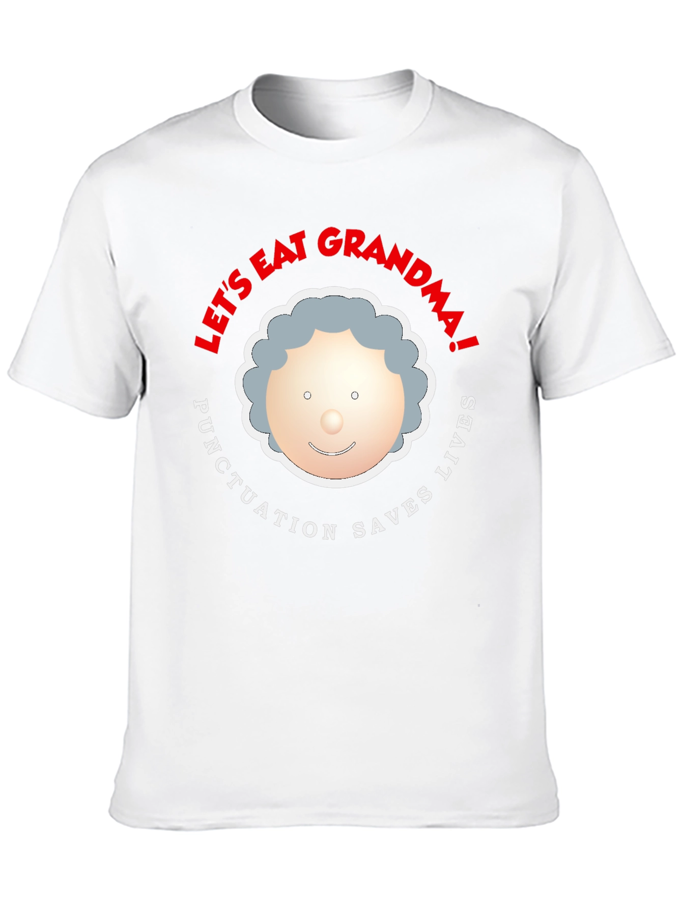 Black Let's Eat Grandma Funny Punctuation T-Shirt view 10