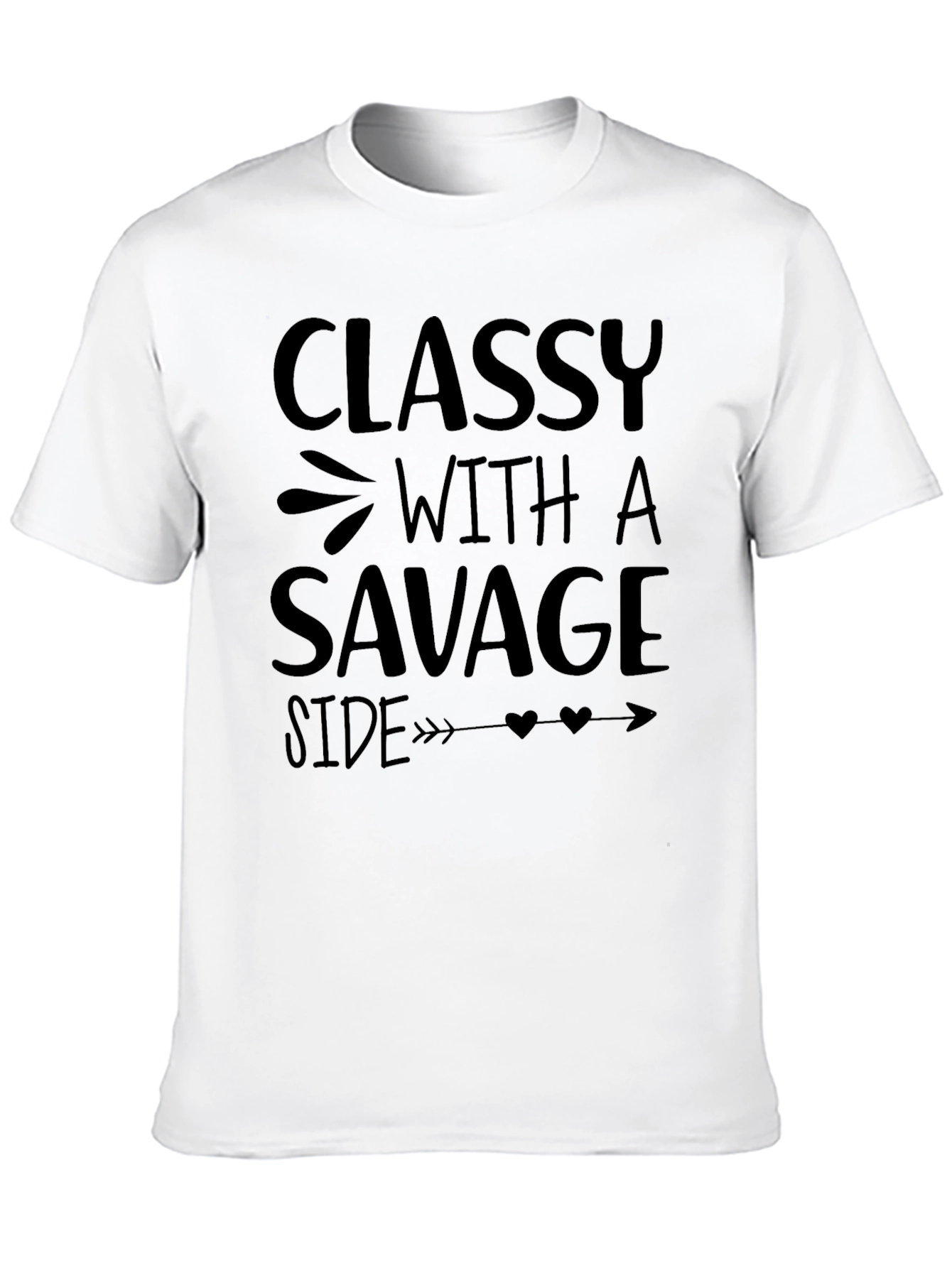 Black Classy with a Savage Side Black Graphic T-Shirt view 10