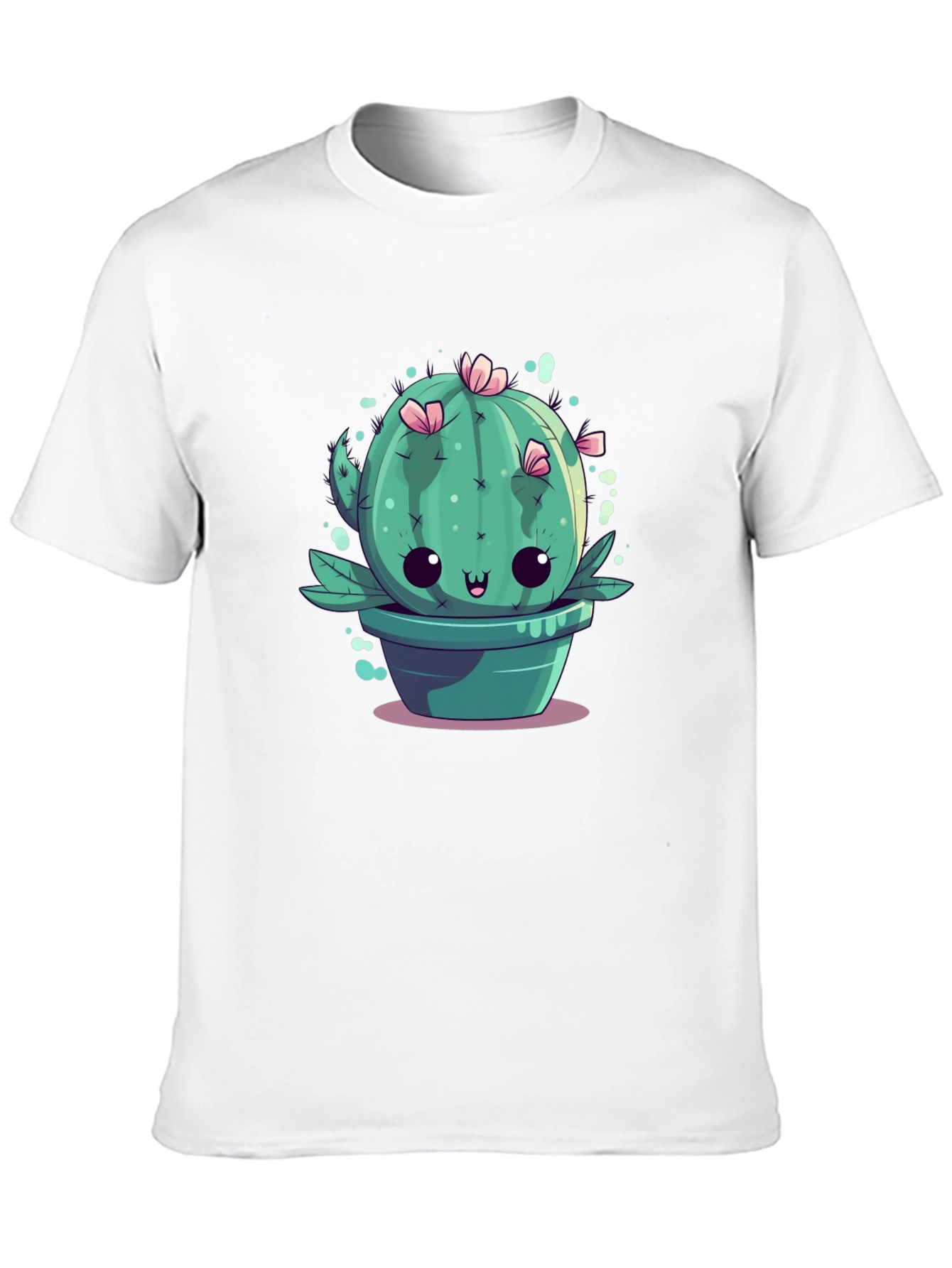 Black Kawaii Cactus Tee - Cute Plant Graphic T-Shirt view 10