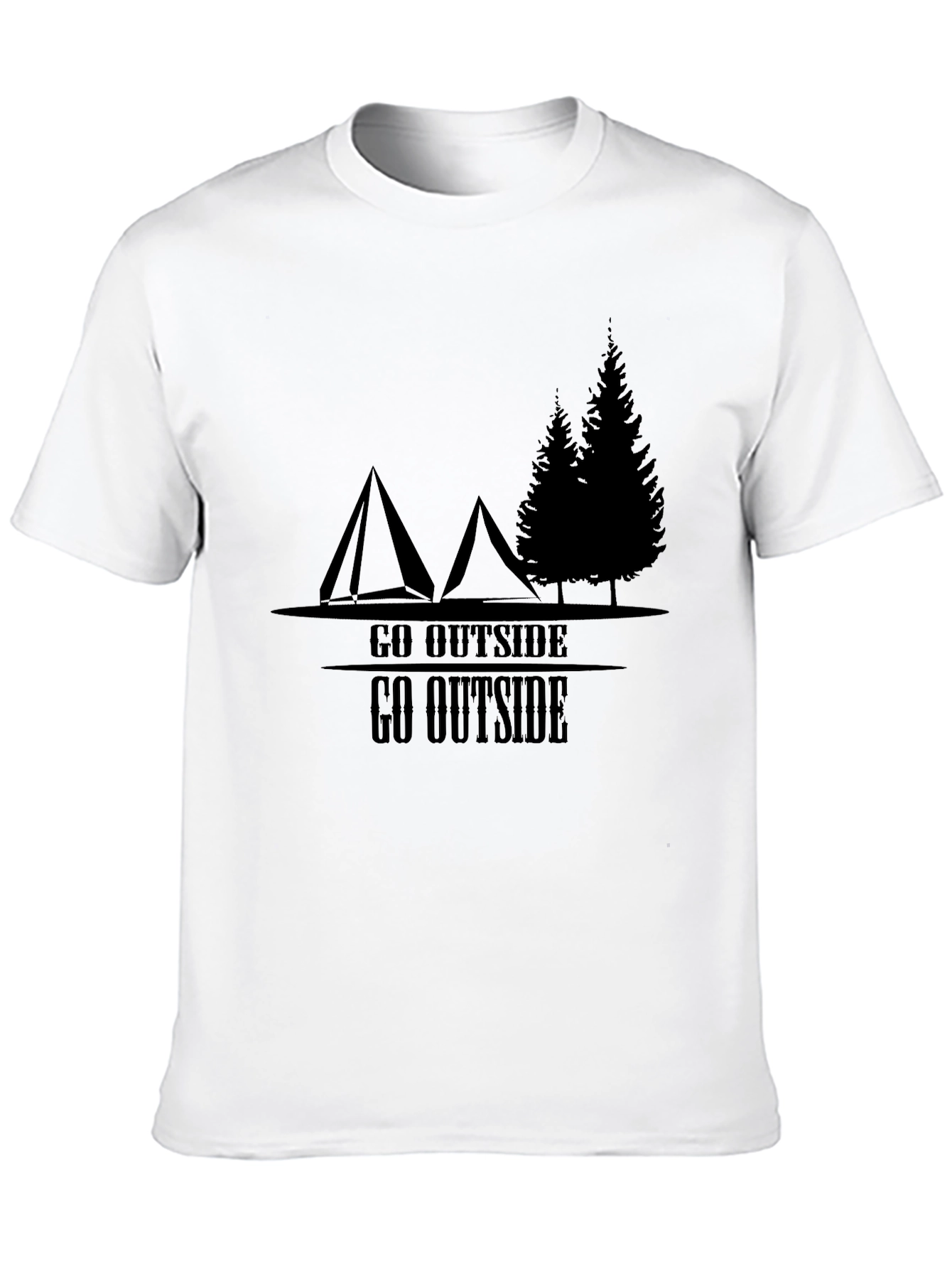 Black Go Outside Camping T-Shirt view 10