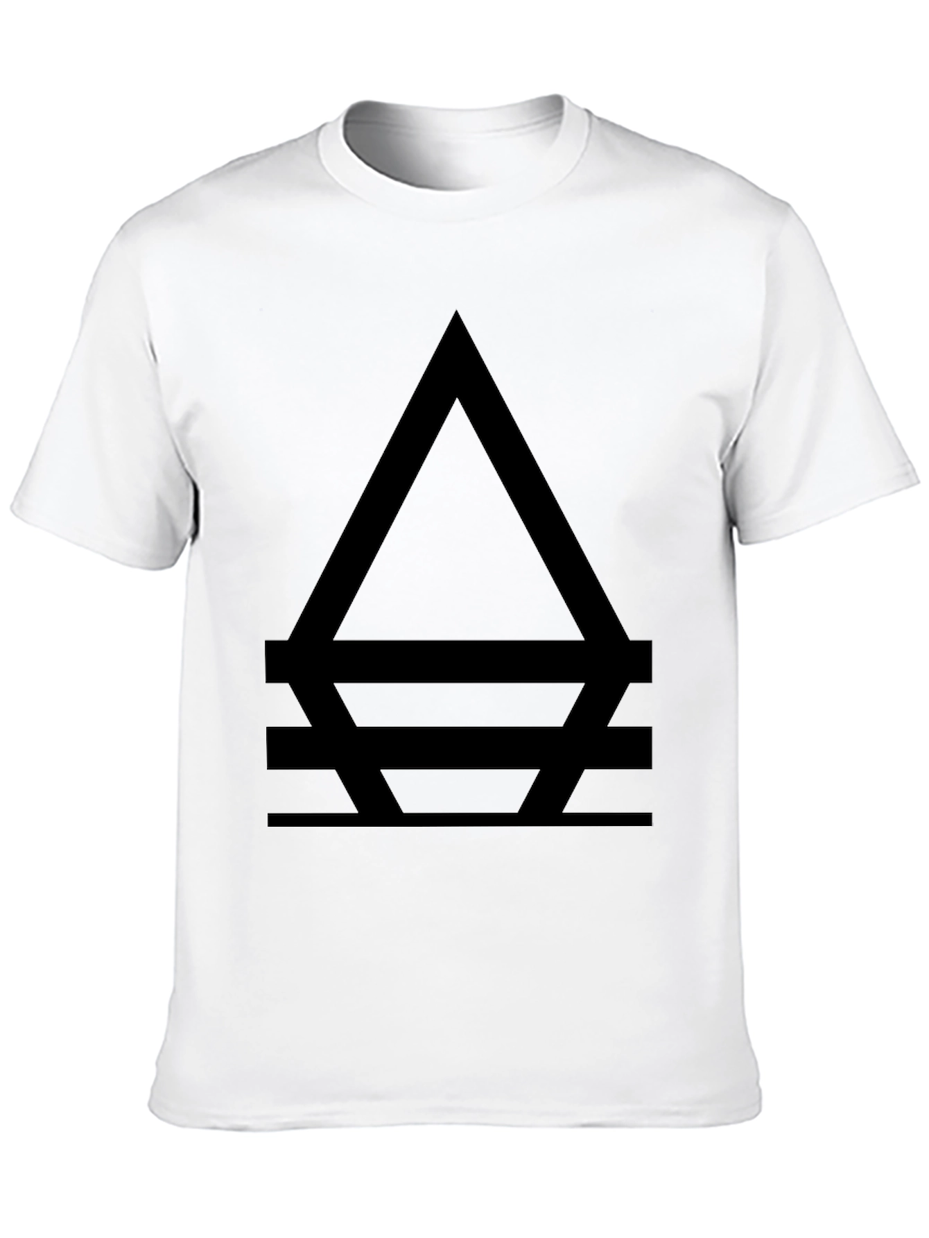 Black Geometric Symbol Black T-Shirt view 10