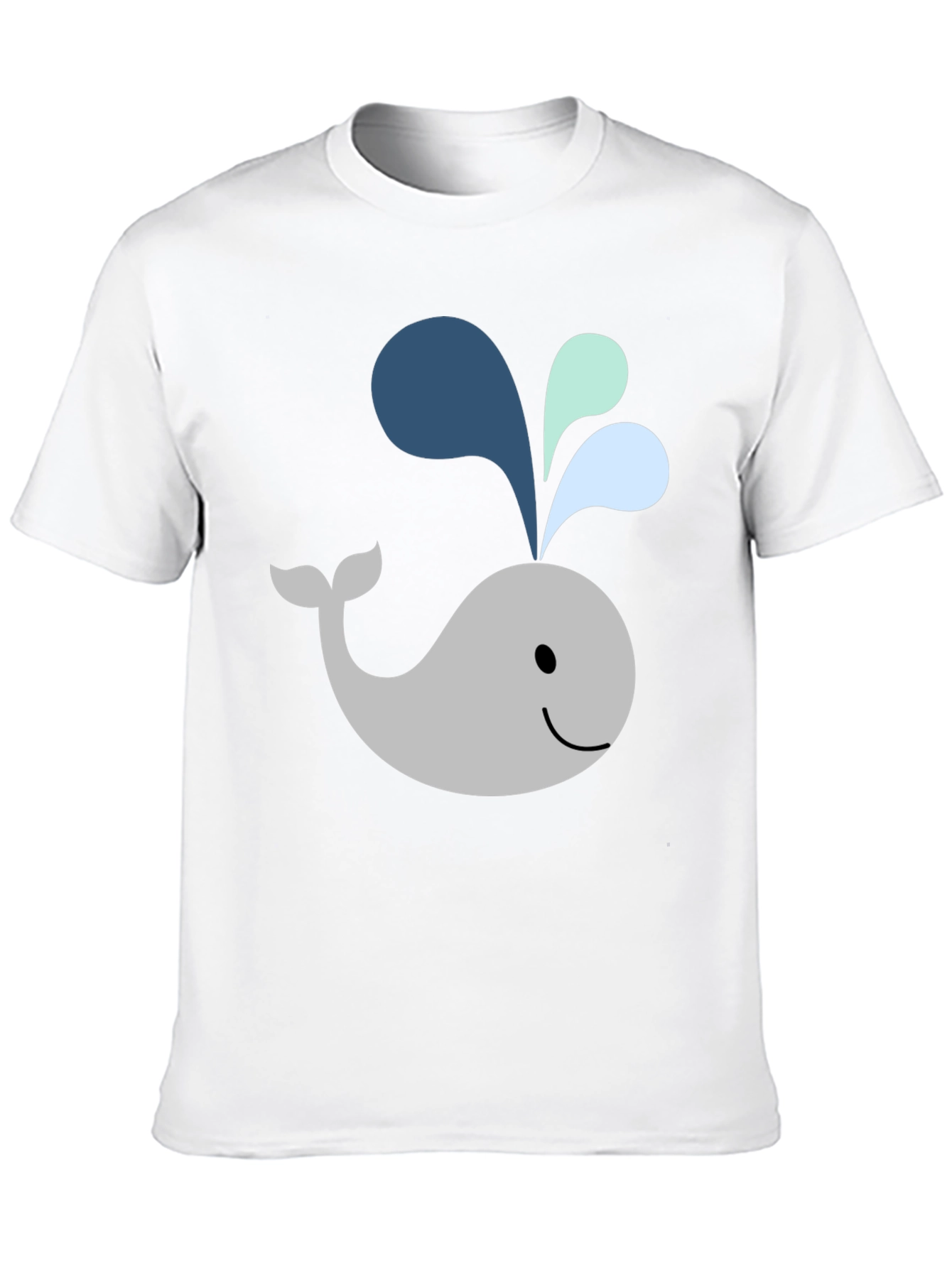 Black Cute Whale Graphic Black T-Shirt view 10