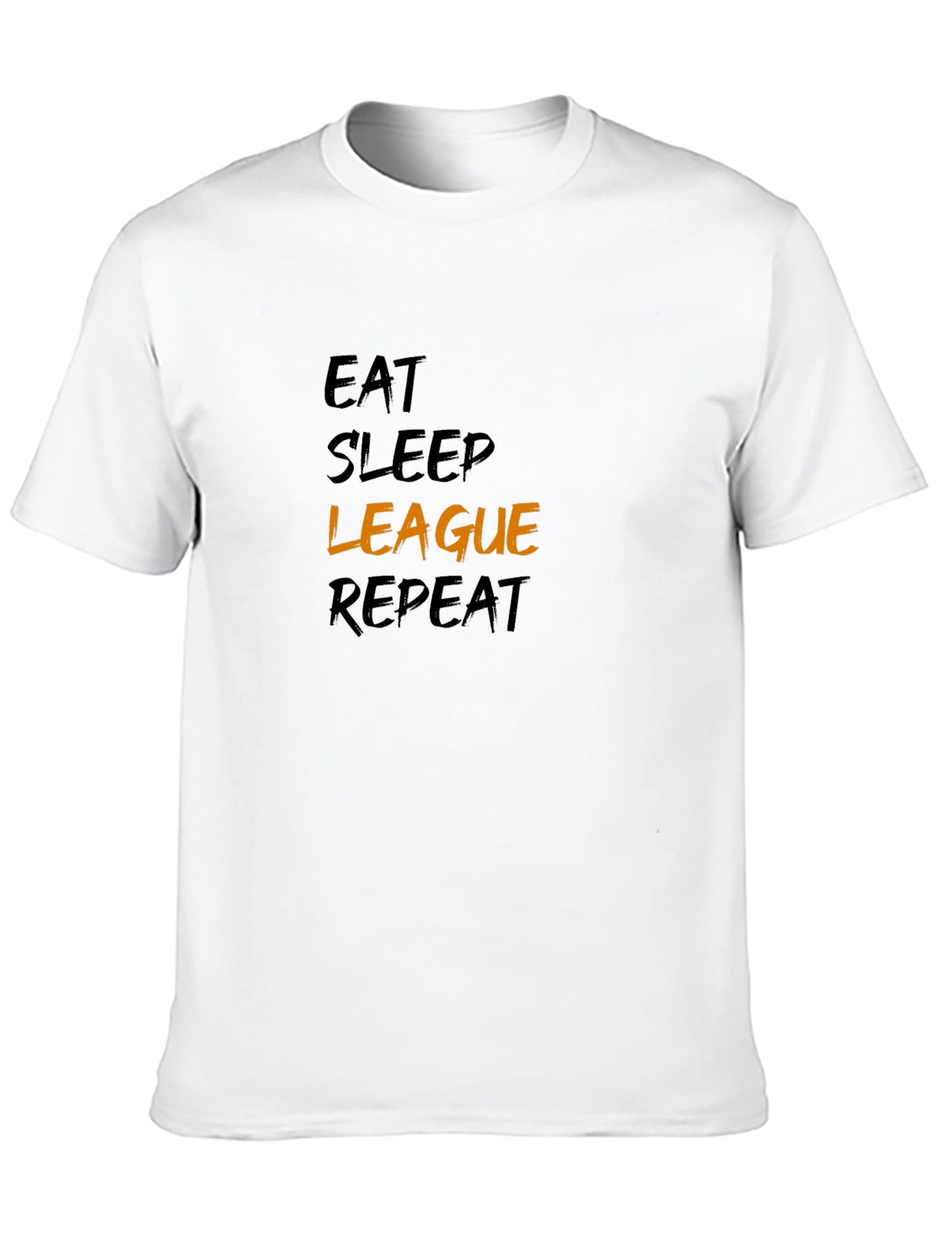 Black Eat Sleep League Repeat Black T-Shirt view 10