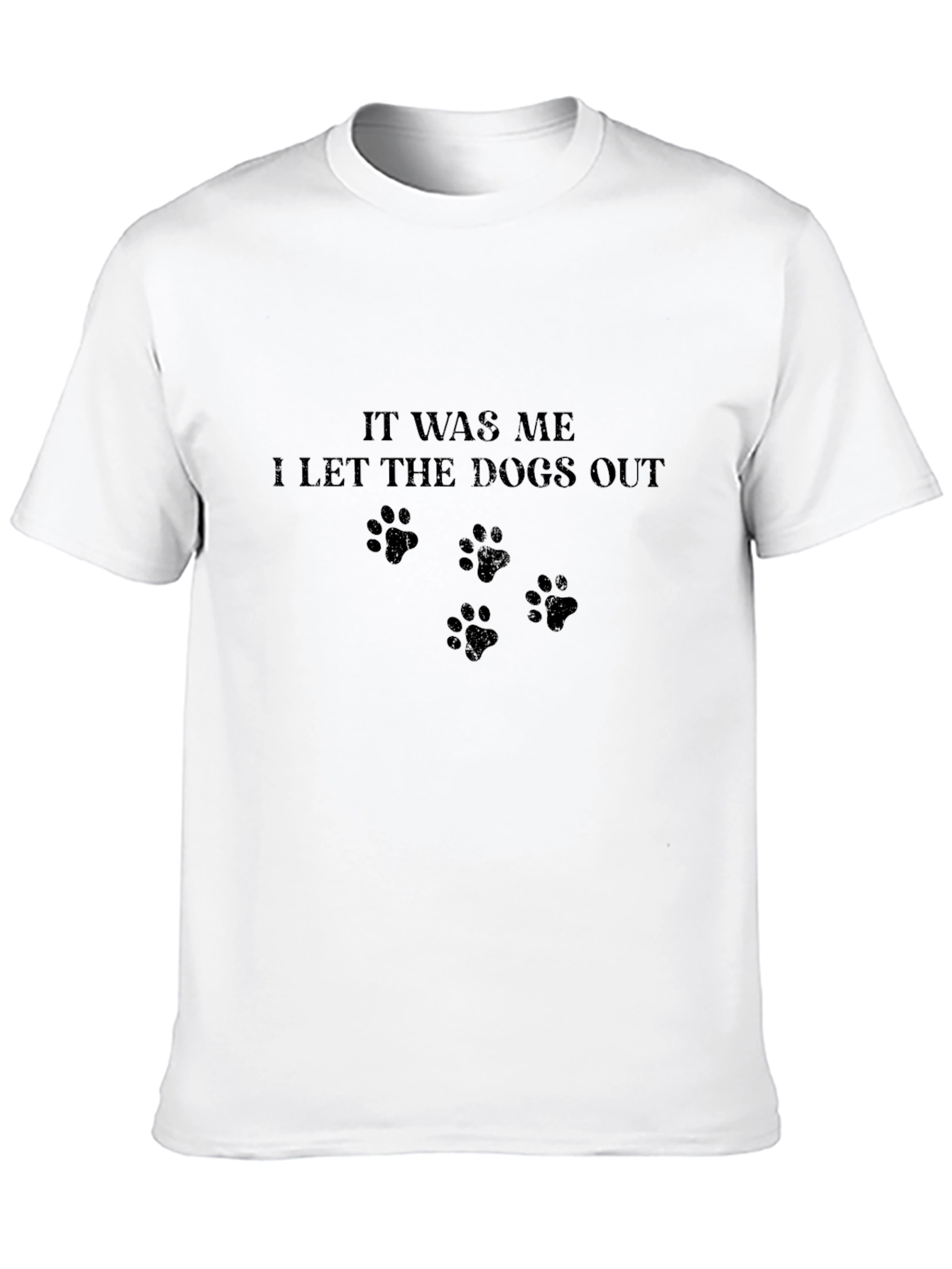 Black It Was Me Dog Paw Print T-Shirt view 10