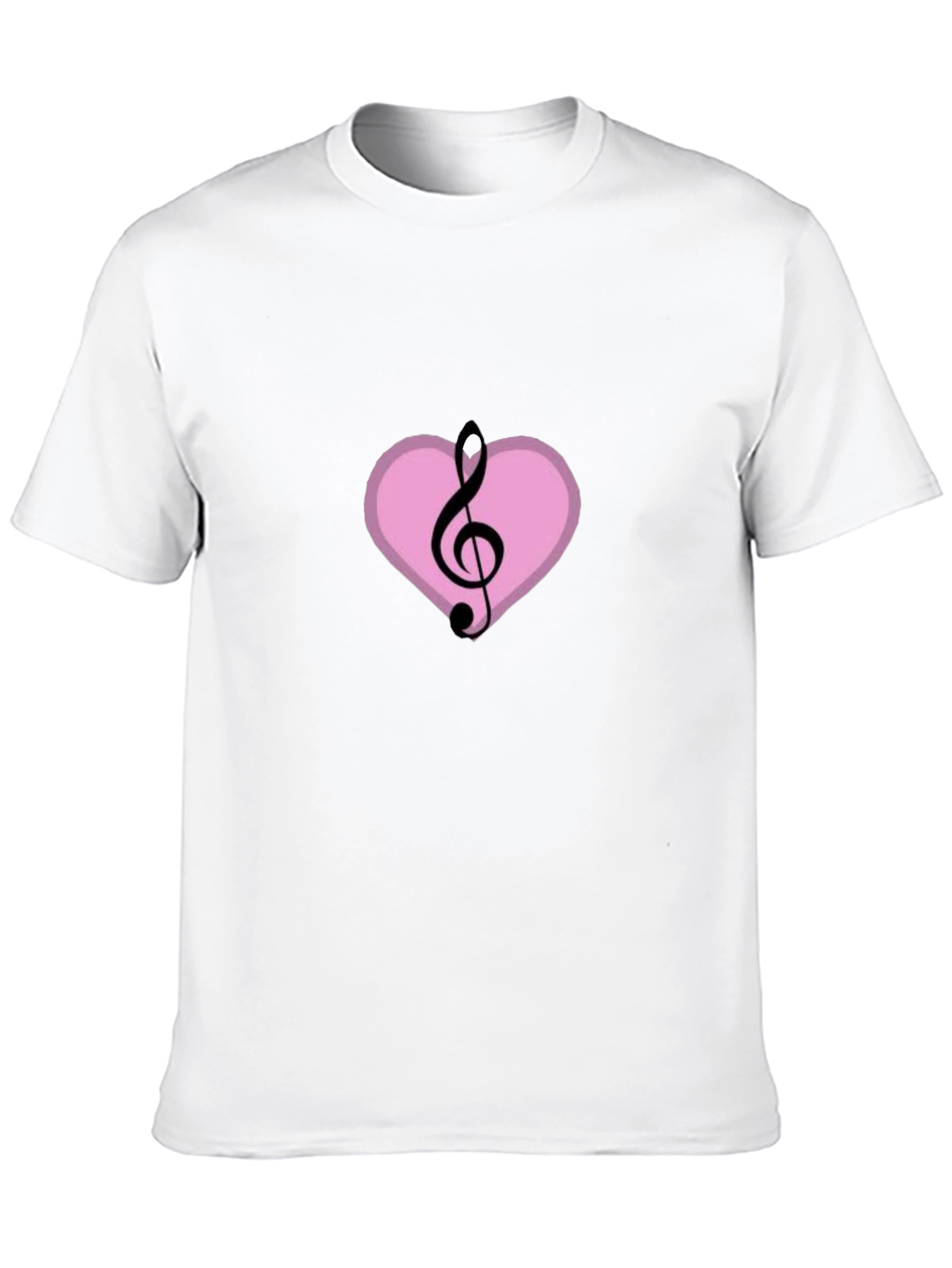 Black Musical Heart T-Shirt - Black Graphic Tee view 10