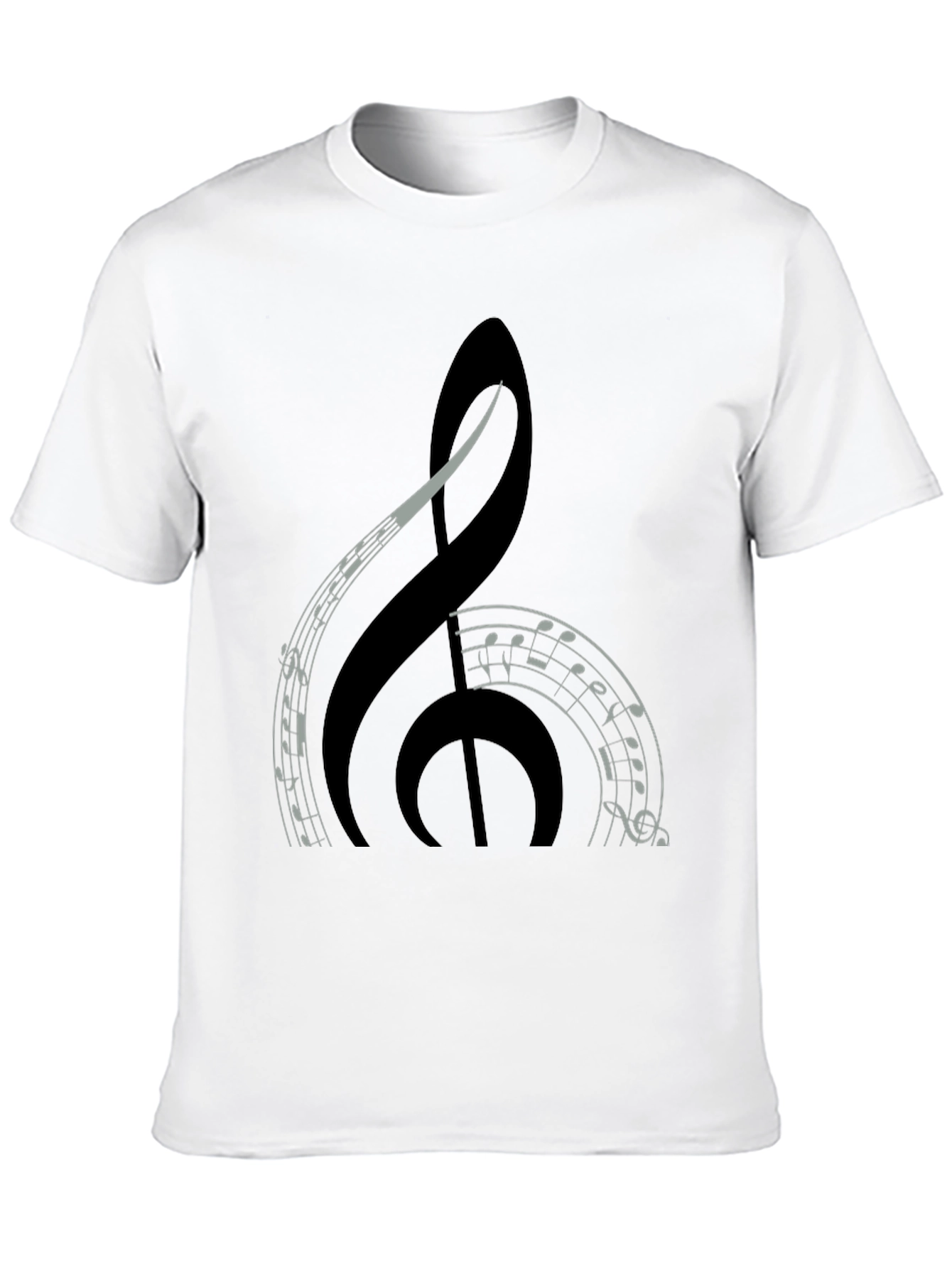 Black Music Treble Clef Graphic Tee - Black view 10