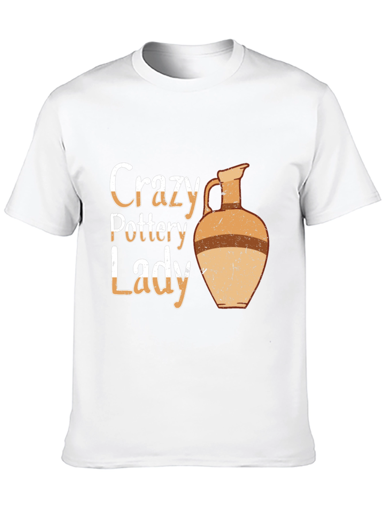 Black Crazy Pottery Lady T-Shirt, Ceramic Art Gift view 10