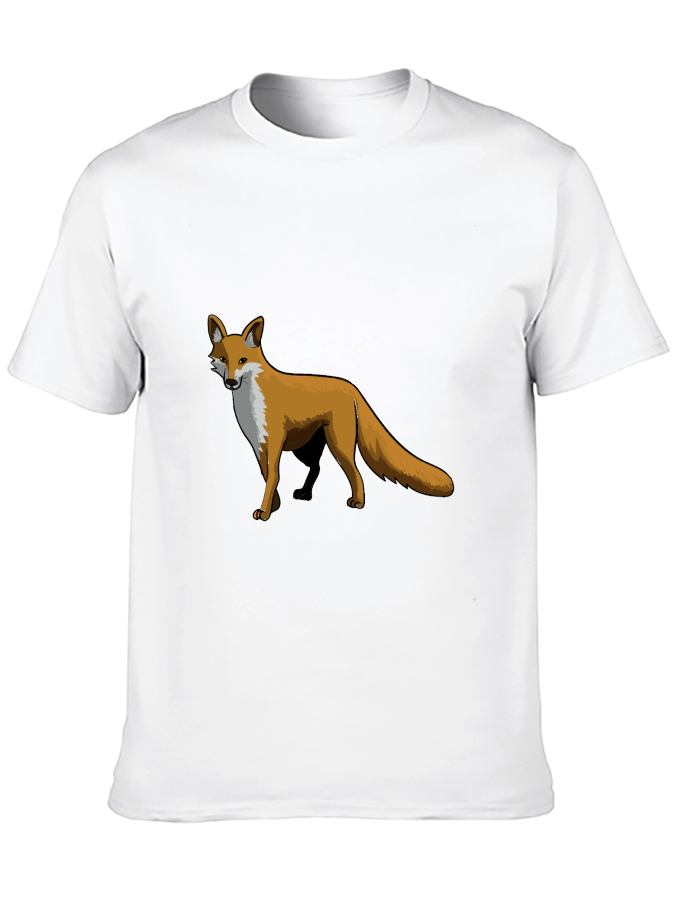 Black Men's Black Fox Graphic T-Shirt view 10