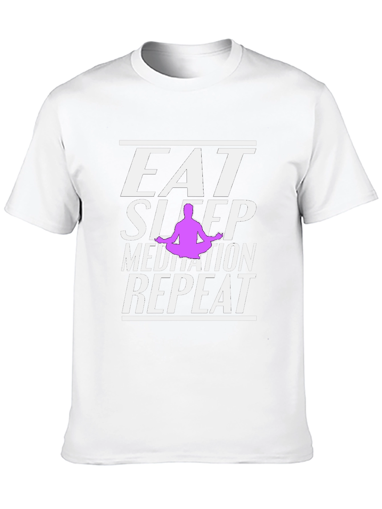 Black Eat Sleep Meditation Repeat Graphic T-Shirt view 10