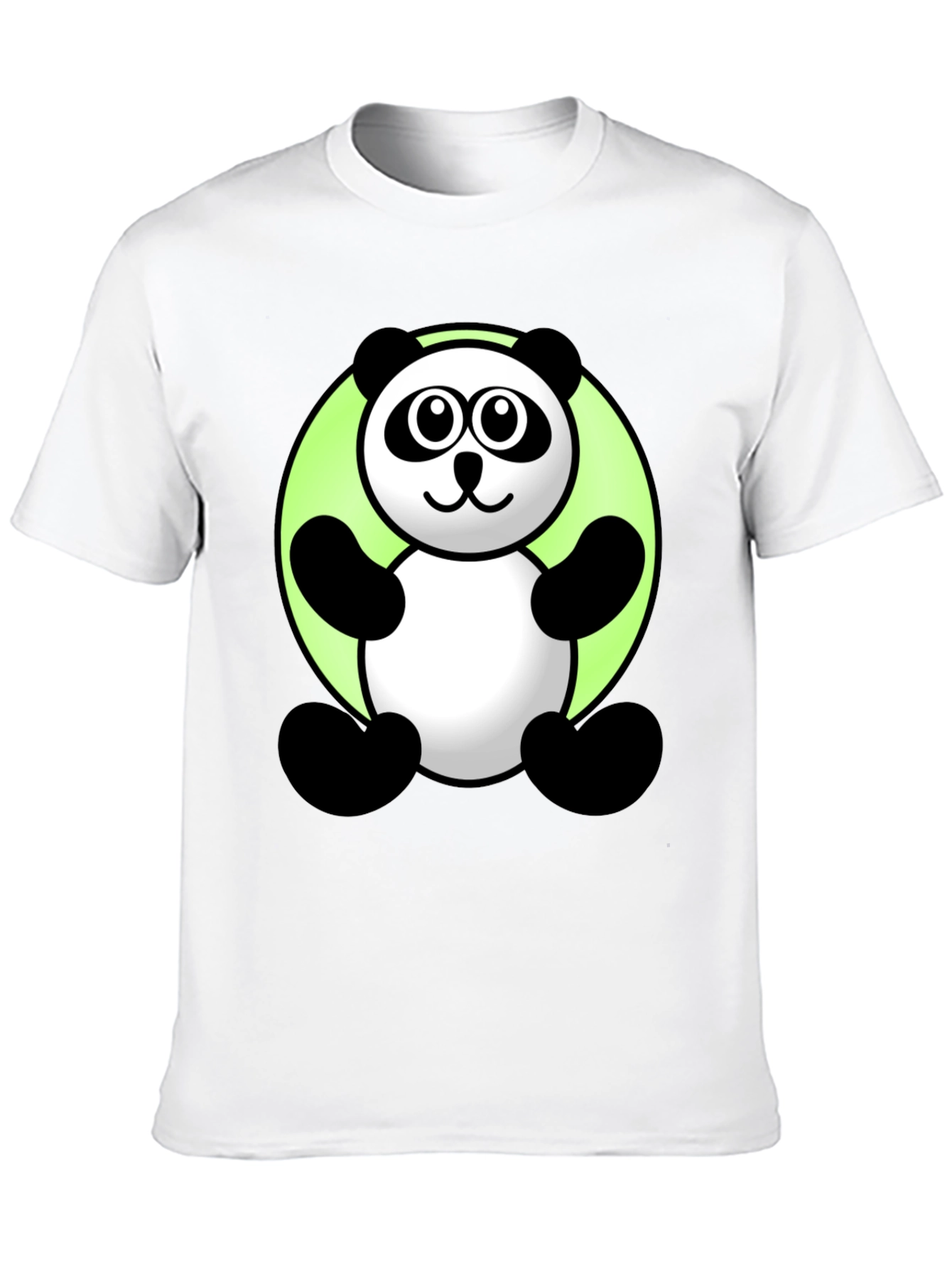 Black Cute Cartoon Panda Graphic Tee - Black T-Shirt view 10