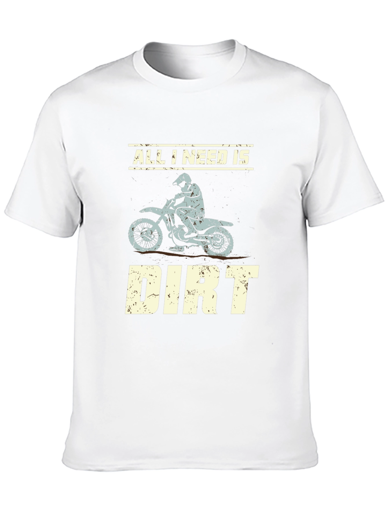 Black All I Need Is Dirt Motocross T-Shirt view 10