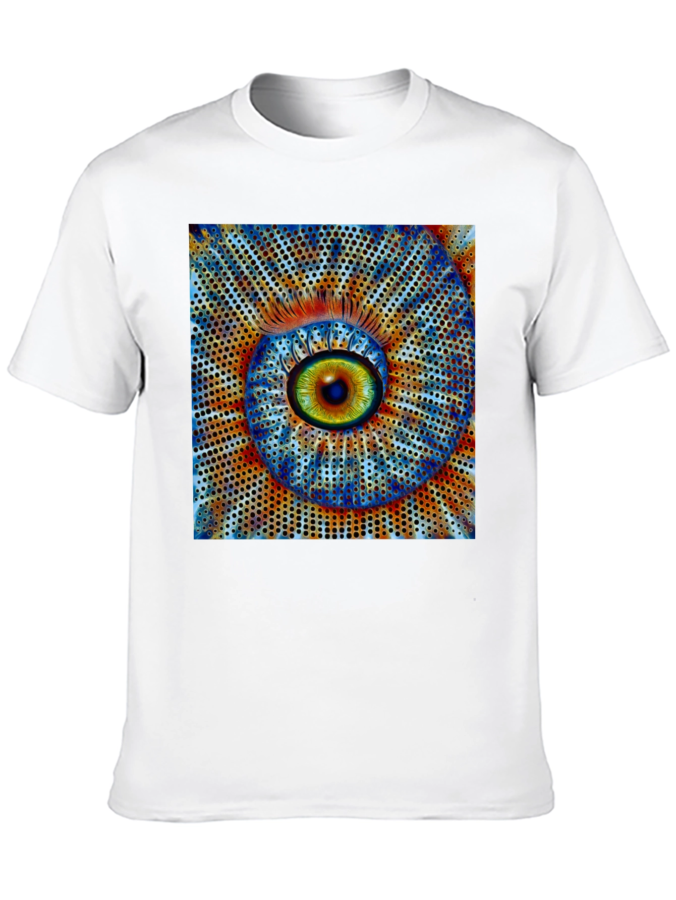 Black Surreal Eye Graphic Black T-Shirt view 10
