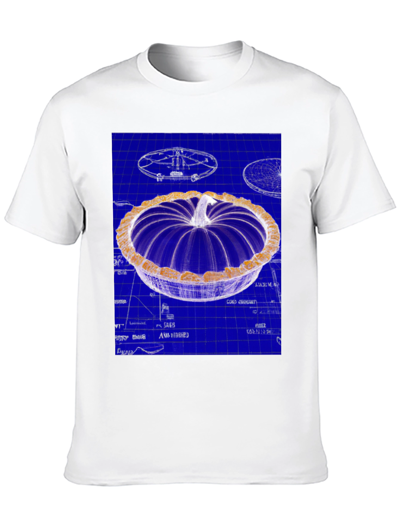 Black Blueprint Pumpkin Pie Graphic Tee view 10