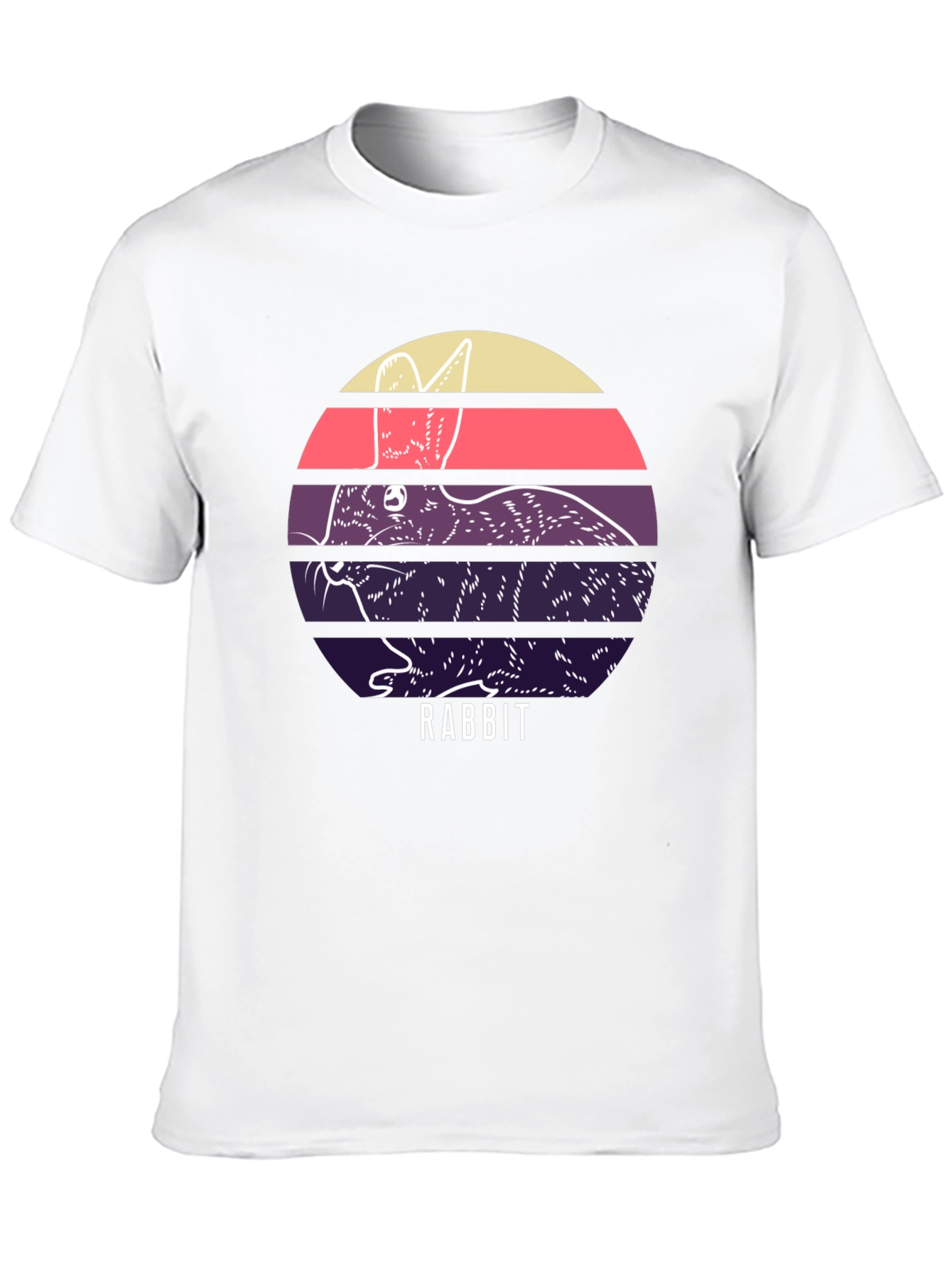 Black Retro Rabbit Graphic T-Shirt - Black view 10