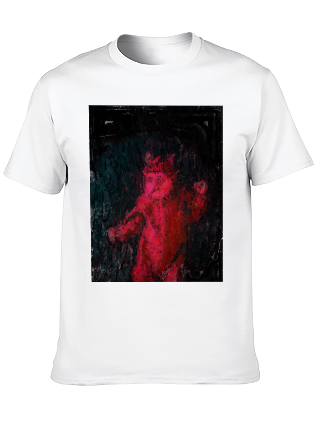 Black Abstract Red Figure Black T-Shirt view 10