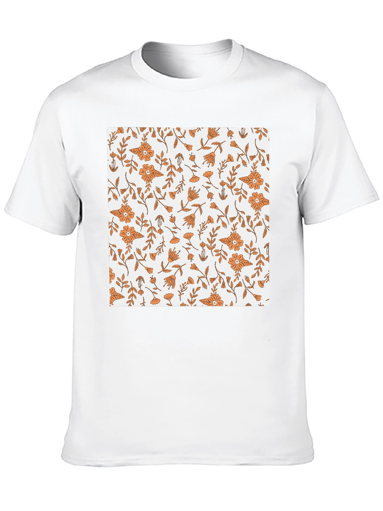 Black Floral Print Black Tee view 10