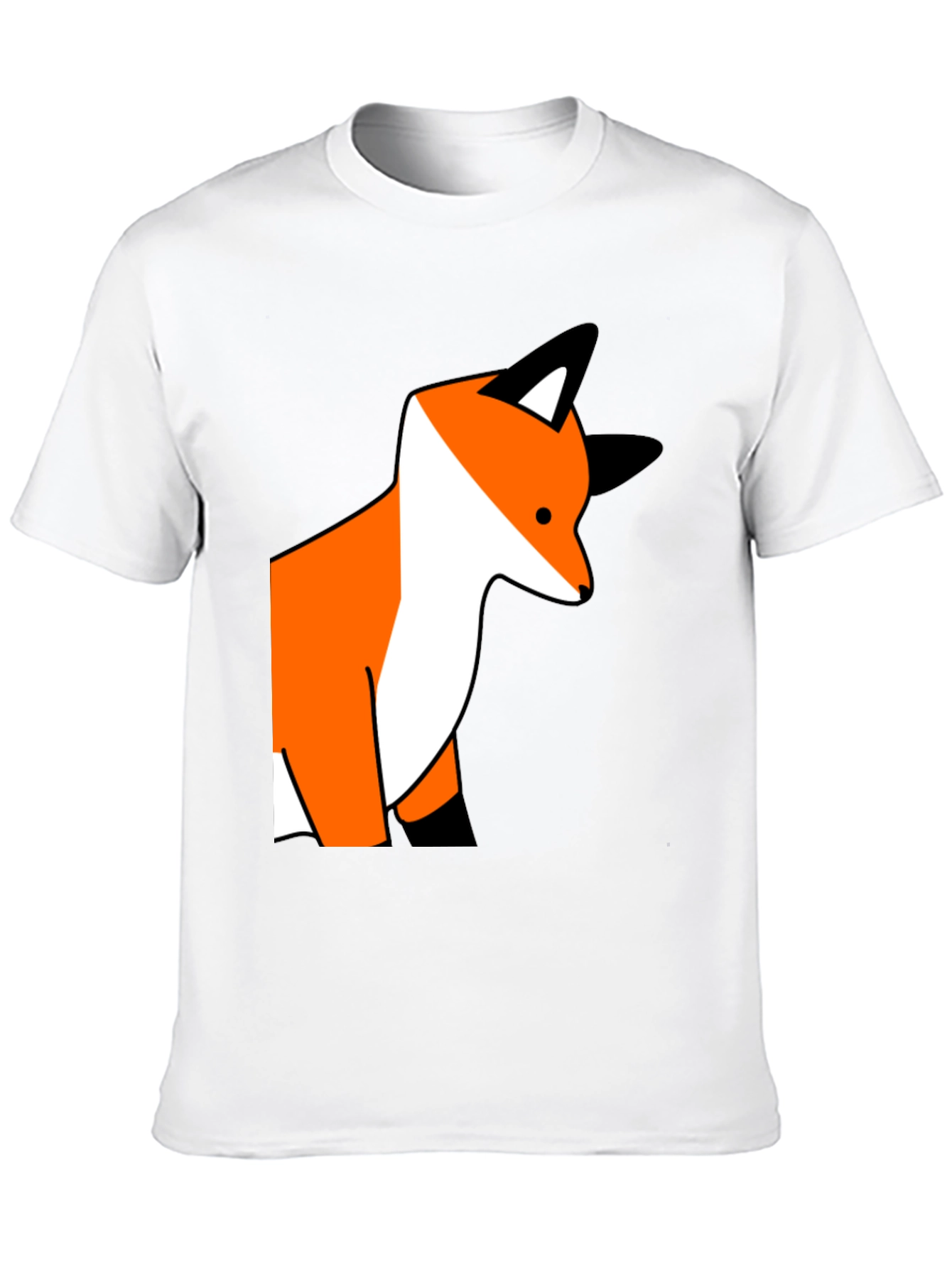 Black Fox Graphic Print Black T-Shirt view 10