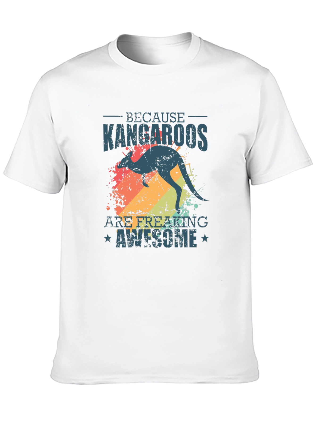 Black Kangaroo Graphic Tee - Because Kangaroos Are Awesome view 10