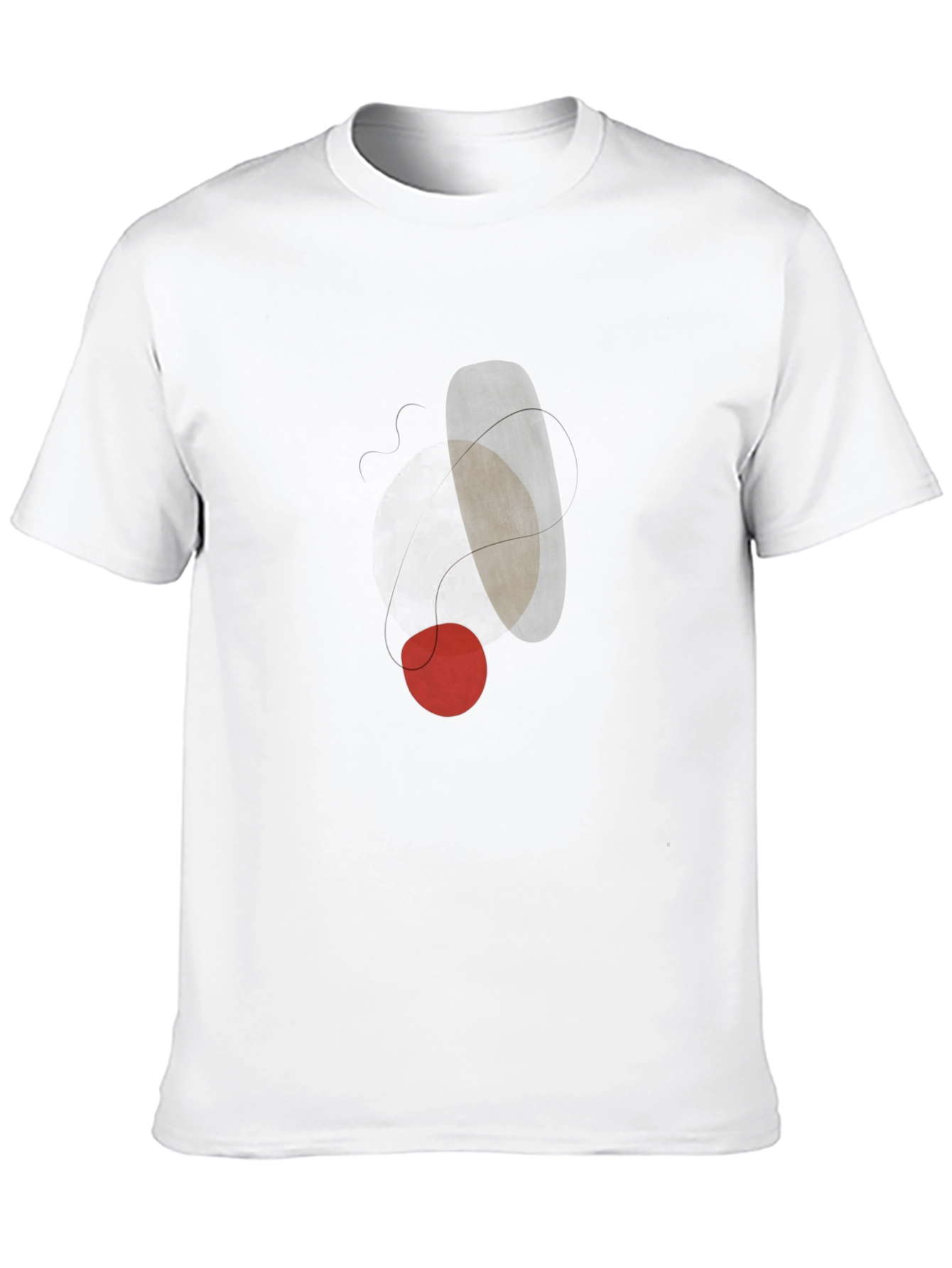 Black Abstract Art Graphic T-Shirt - Modern Casual Tee view 10