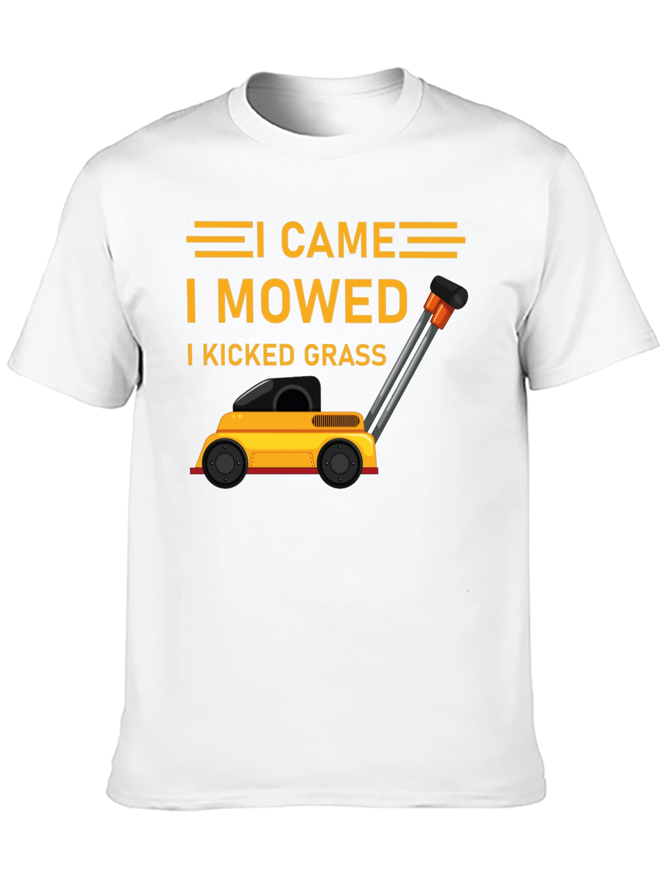 Black I Came I Mowed I Kicked Grass T-Shirt view 10