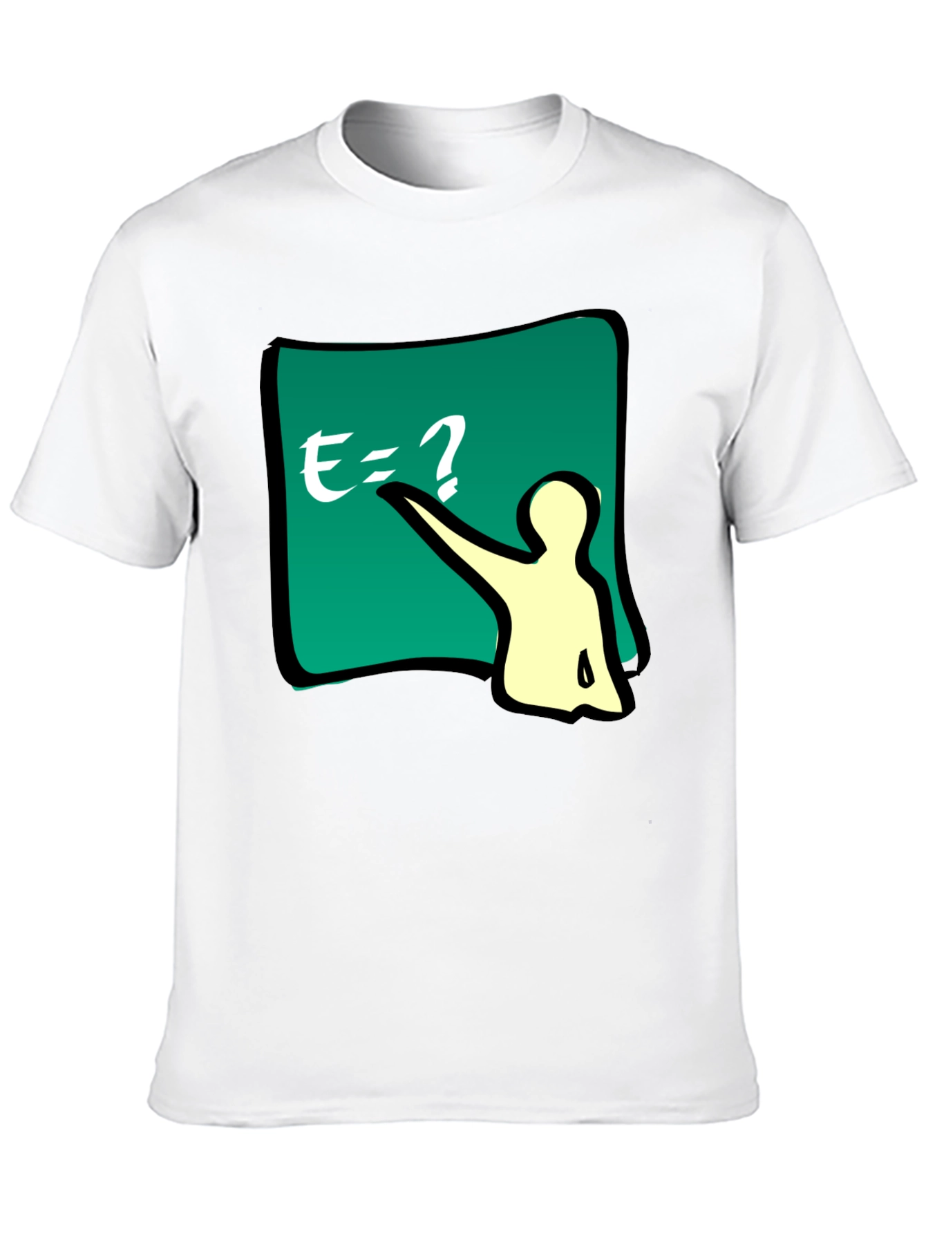 Black Funny E=? Equation T-Shirt - Smart Casual Wear view 10