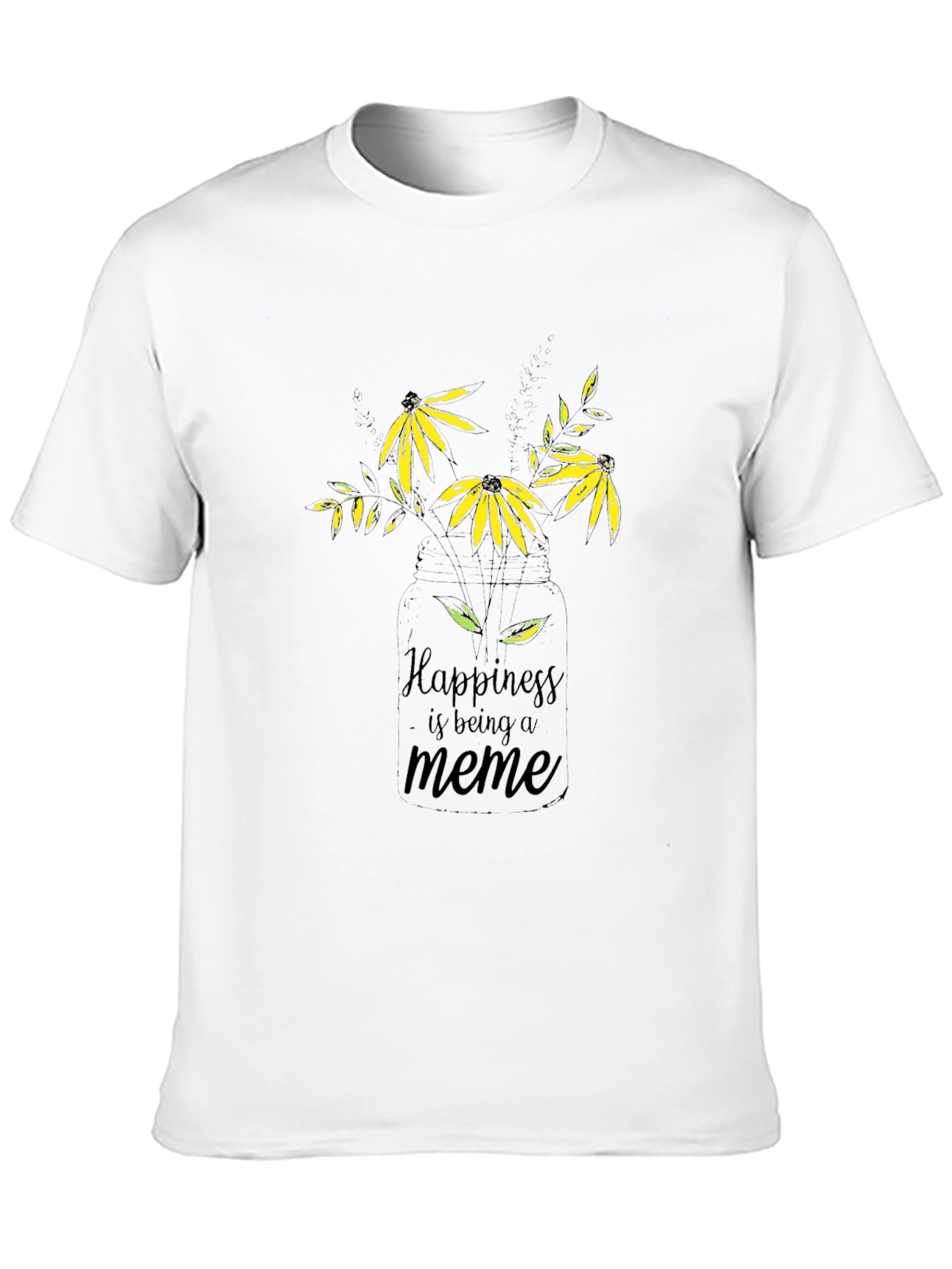 Black Happiness is Being a Meme Black Graphic Tee view 10