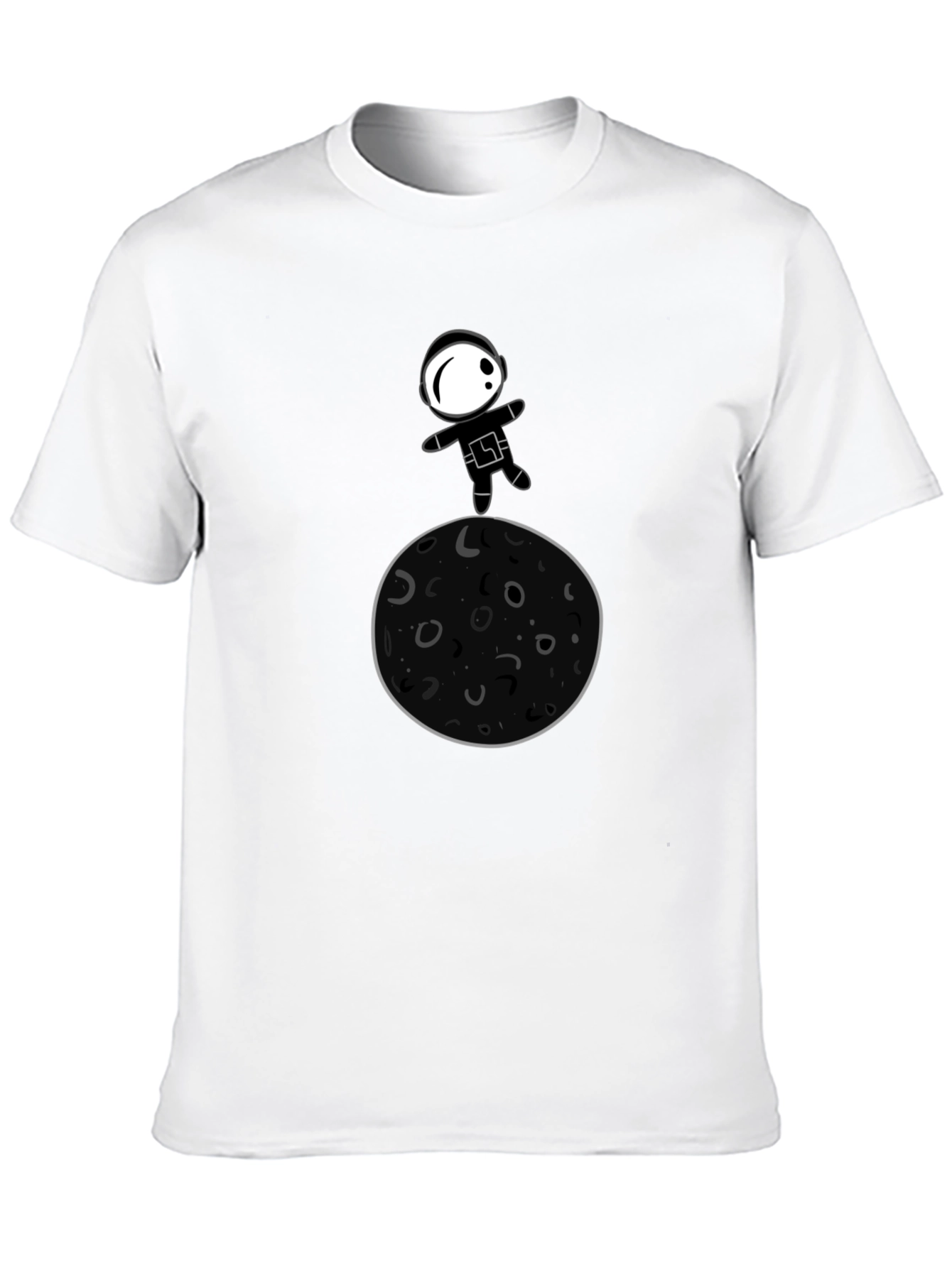 Black Astronaut Moon Landing Graphic T-Shirt view 10