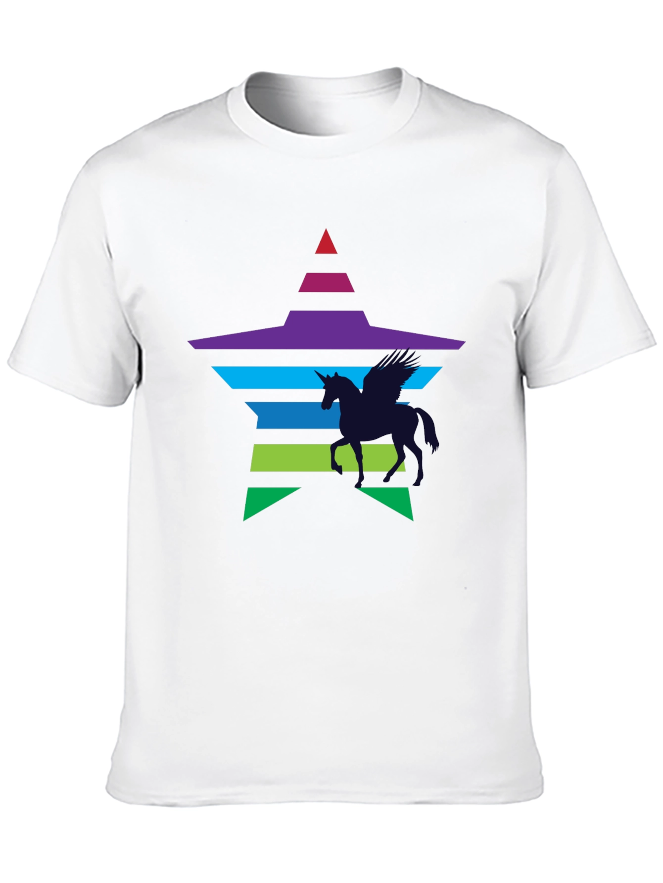 Black Unicorn Star Graphic Tee - Black Cotton Blend view 10
