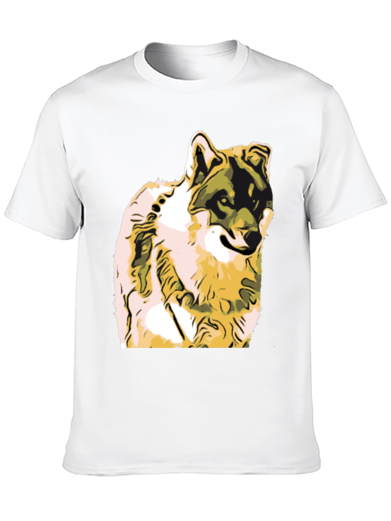 Black Wolf Graphic Print Black T-Shirt view 10