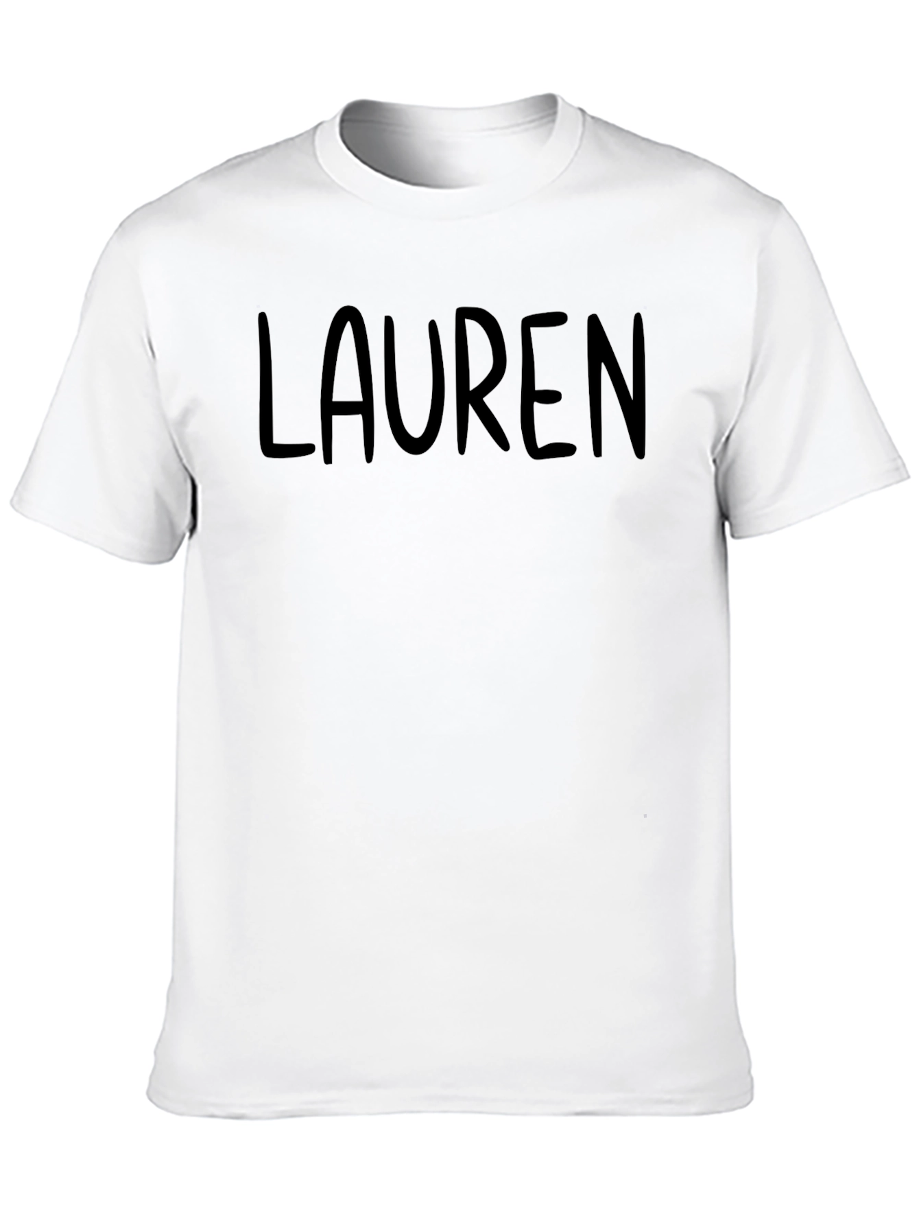 Black Lauren Personalized Black T-Shirt view 10