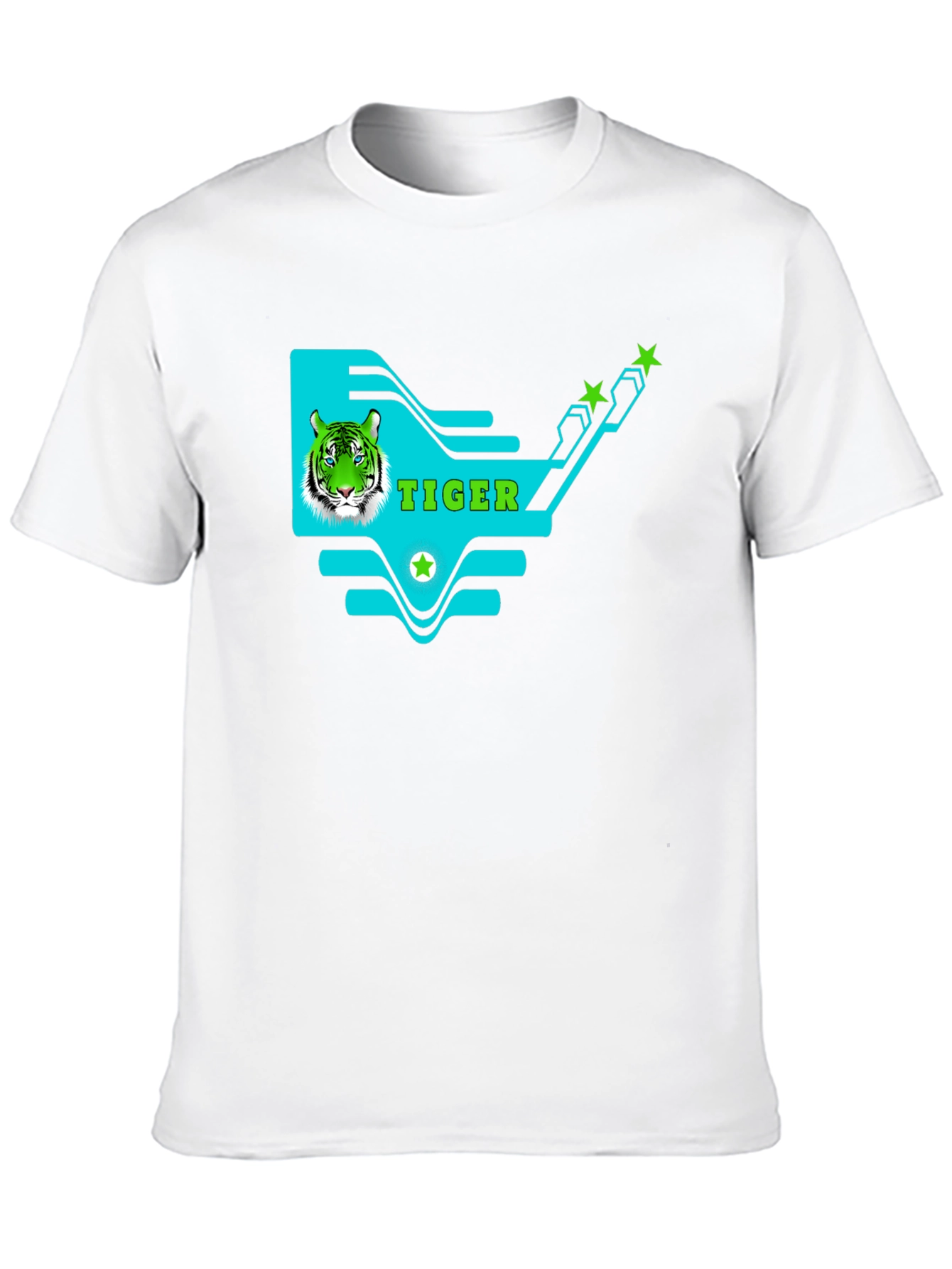 Black Tiger Graphic Print T-Shirt - Black view 10