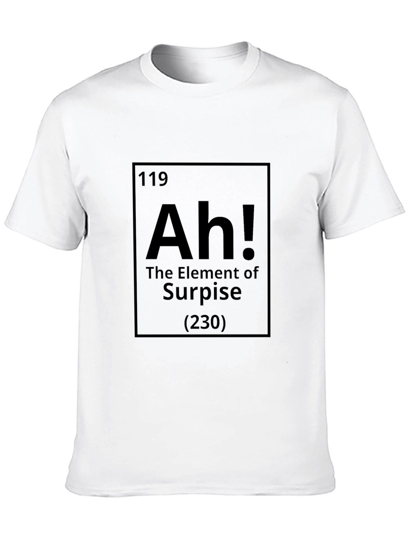Black Funny Science 'Ah!' Element T-Shirt view 10
