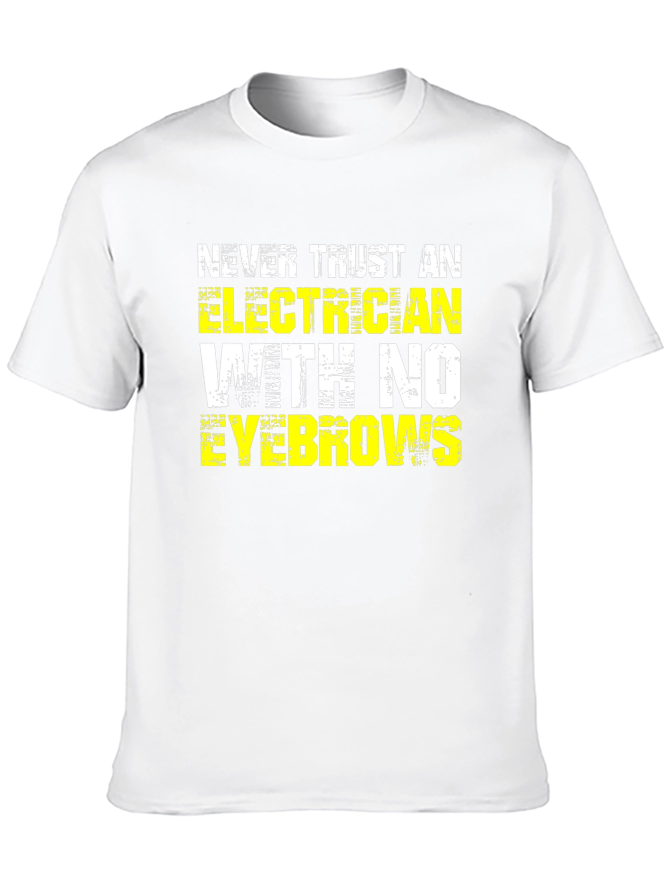 Black Electrician Eyebrow Humor T-Shirt view 10