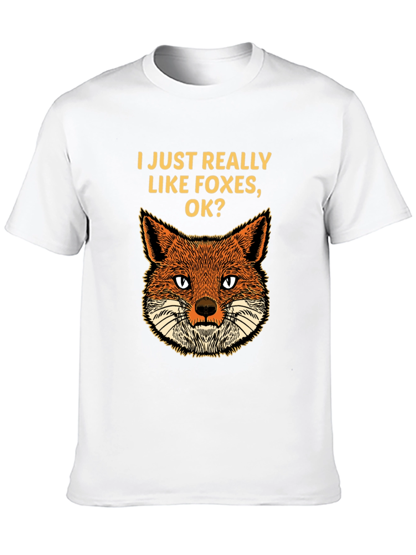 Black Fox Lover T-Shirt - I Just Really Like Foxes, Ok? view 10