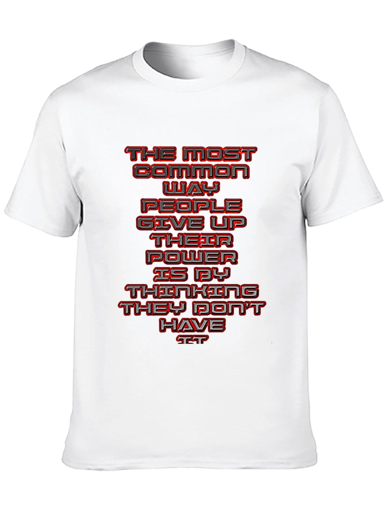 Black Motivational T-Shirt: Power Within Design view 10