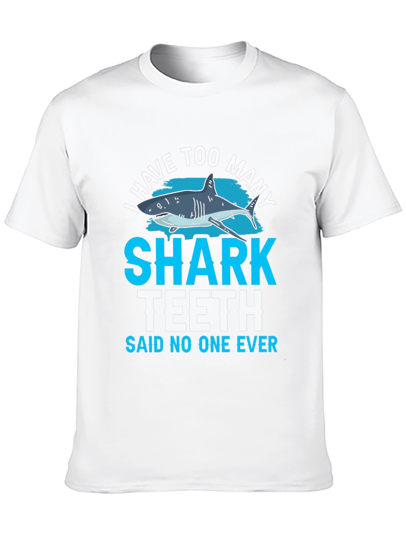 Black Shark Teeth Graphic T-Shirt - Funny Shark Lover Tee view 10