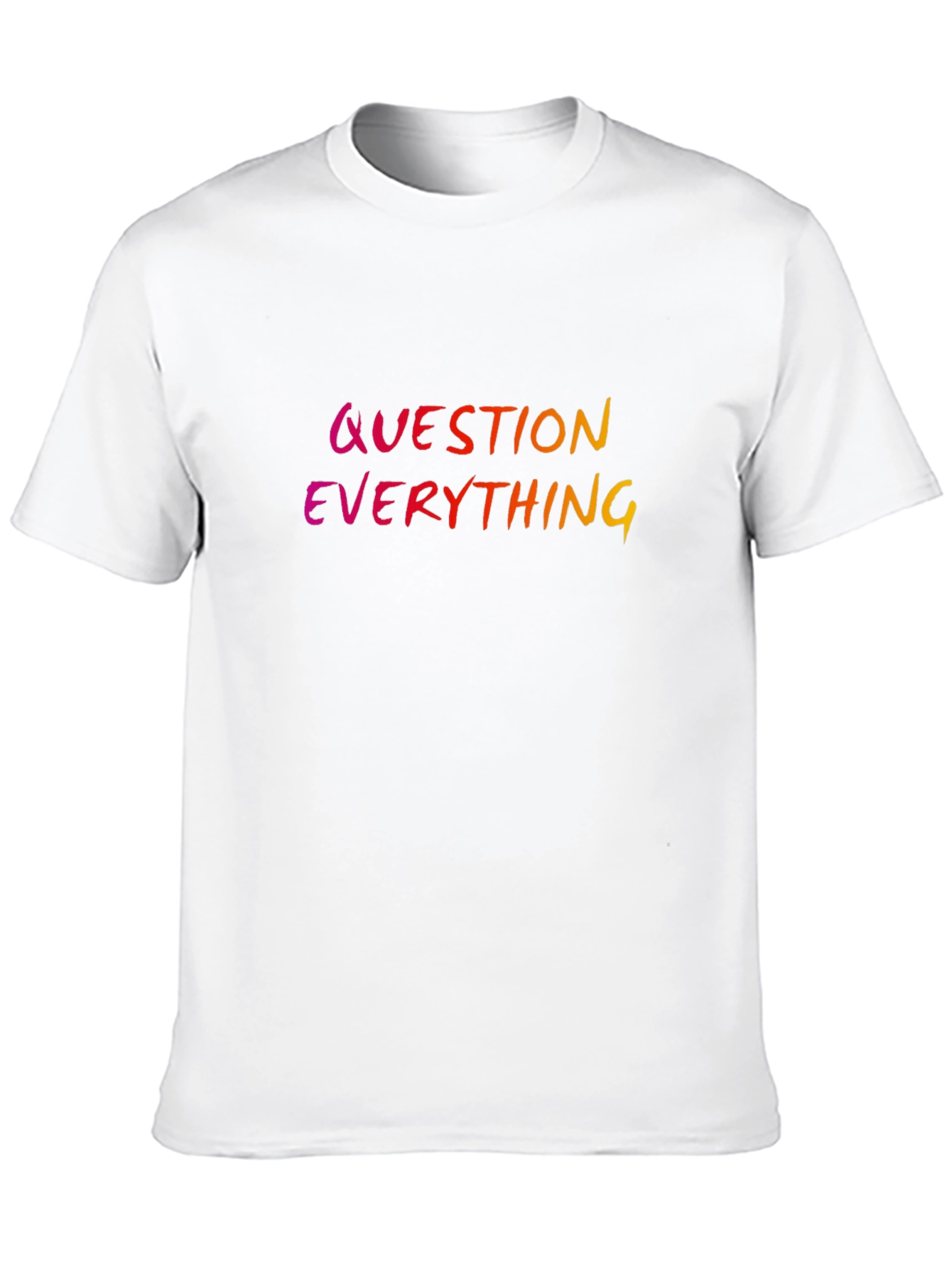 Black Question Everything Graphic Tee - Black view 10