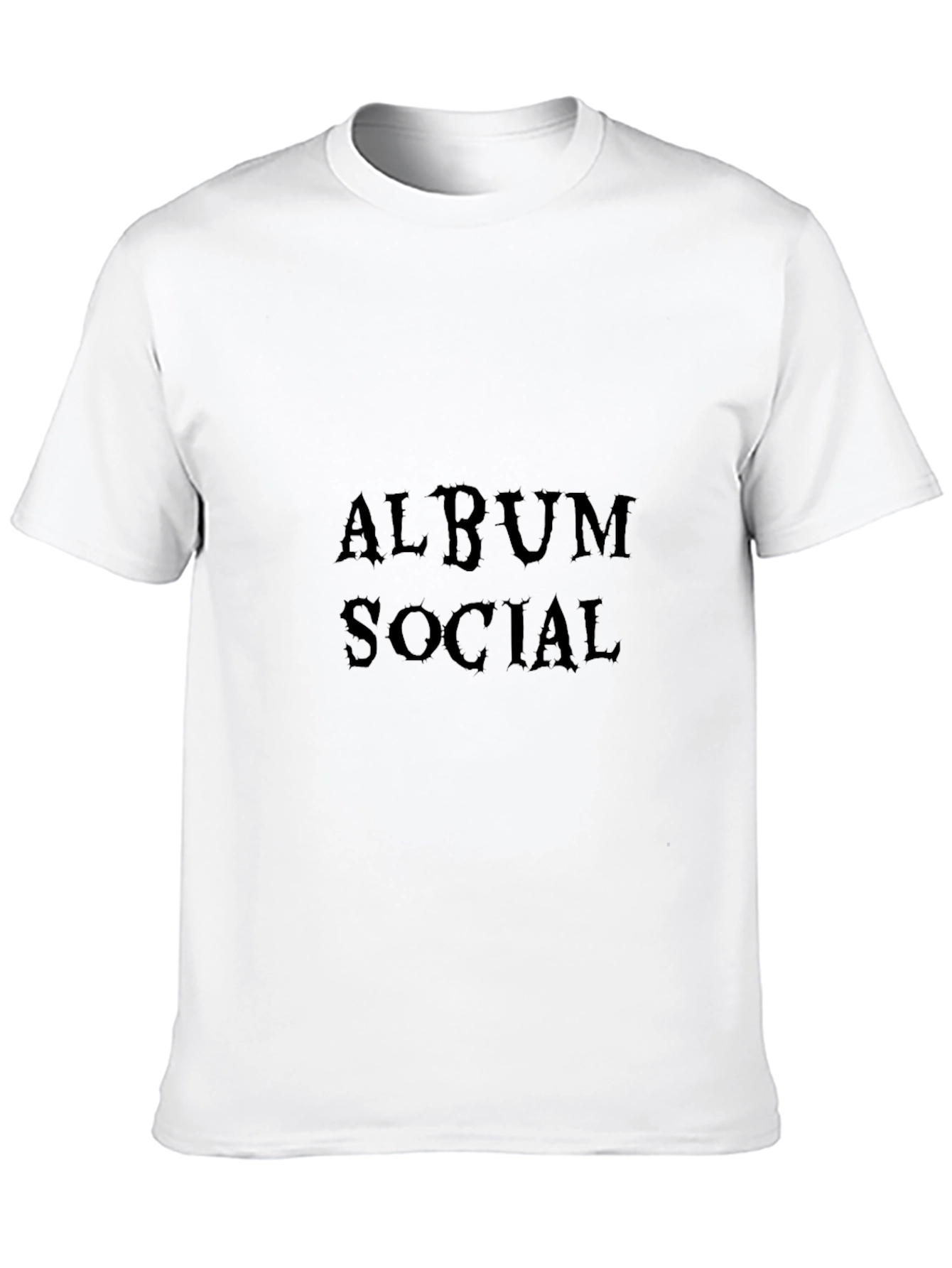 Black Album Social Graphic T-Shirt - Classic Black Tee view 10