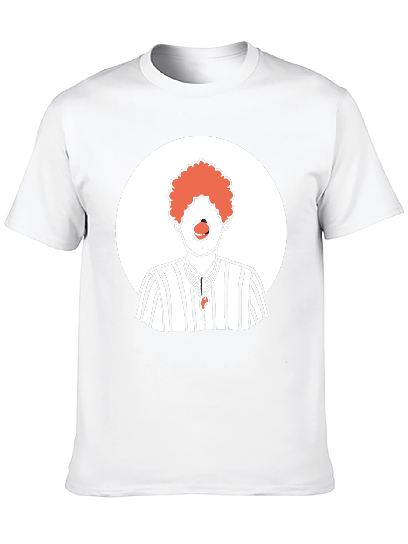 Black Clown Referee Graphic Tee - Unisex Black T-Shirt view 10
