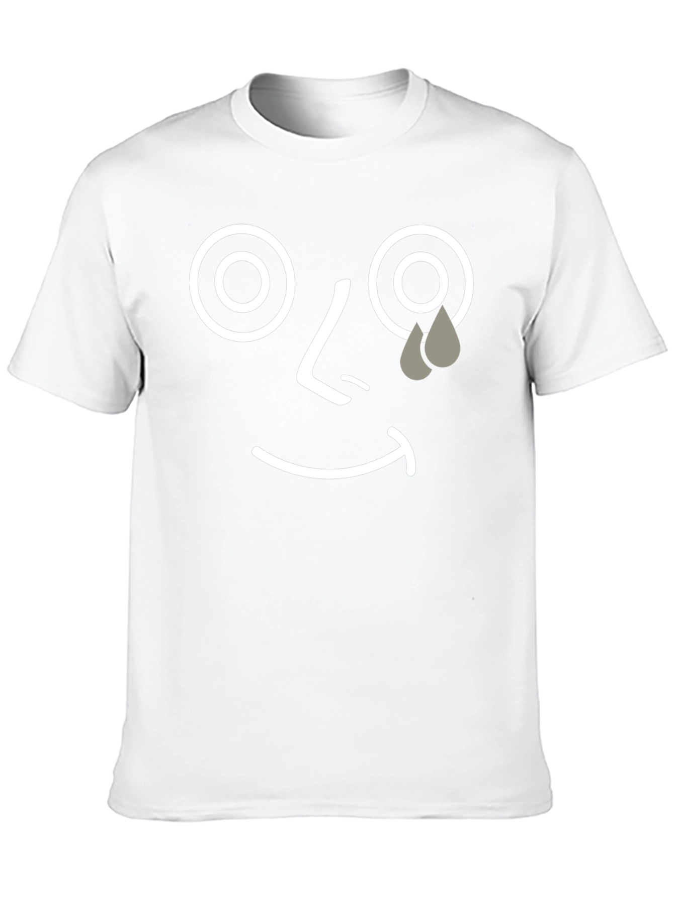 Black Sad Face Graphic Tee - Unisex Black T-Shirt view 10